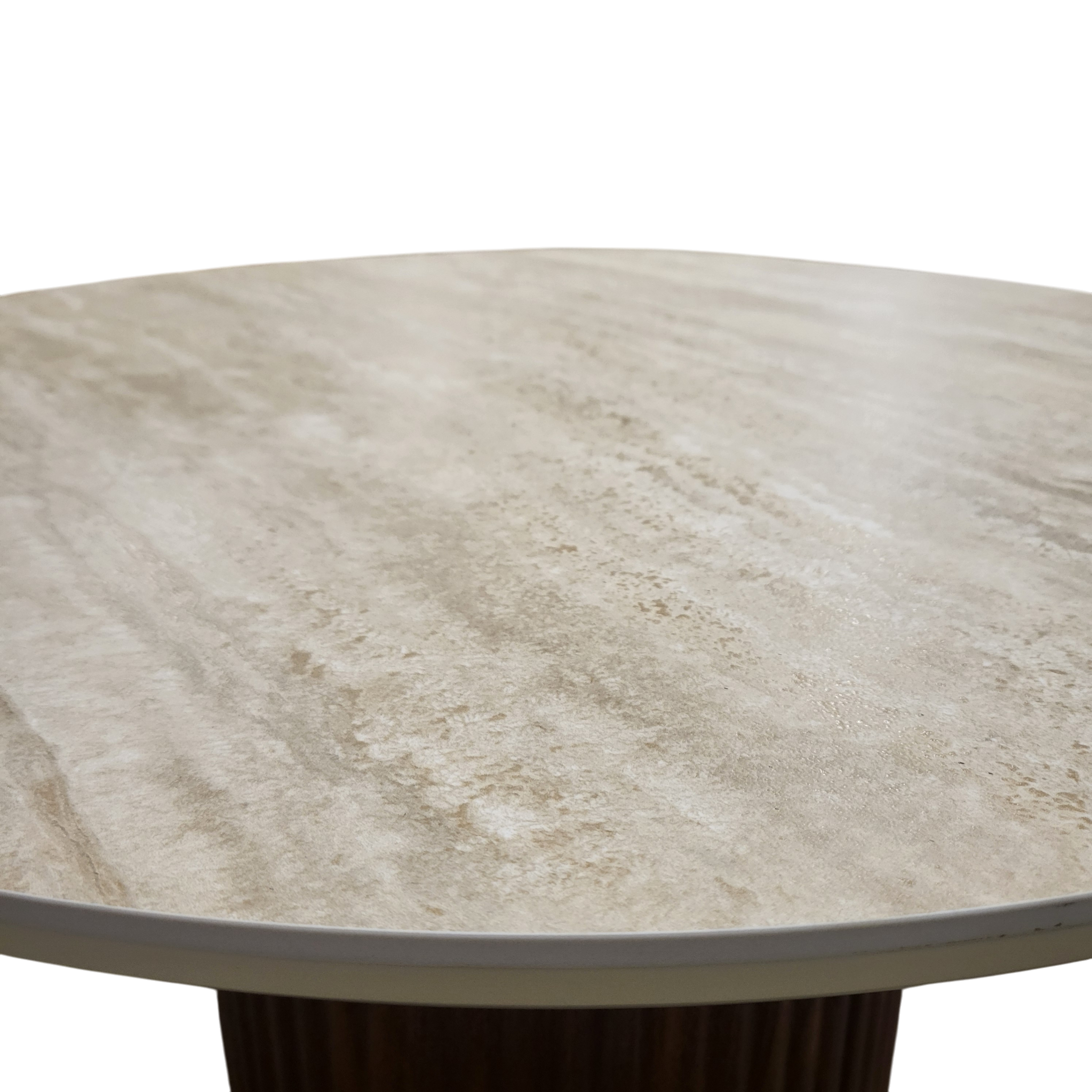 Table basse gigogne duo Pila en noyer et travertin céramique SKU 26