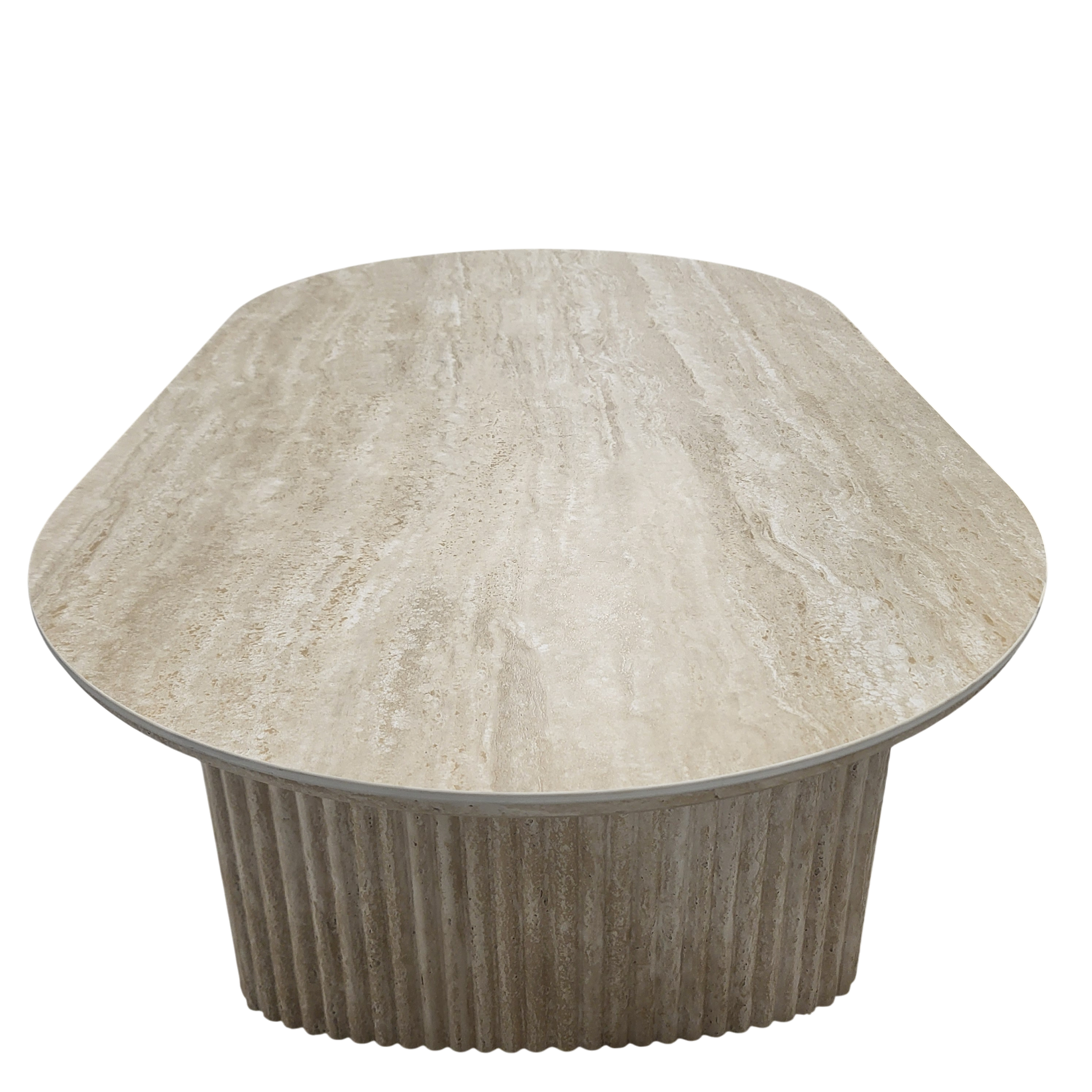 Table basse JOSEPHINE plateau en céramique effet travertin - 120 cm sku 18
