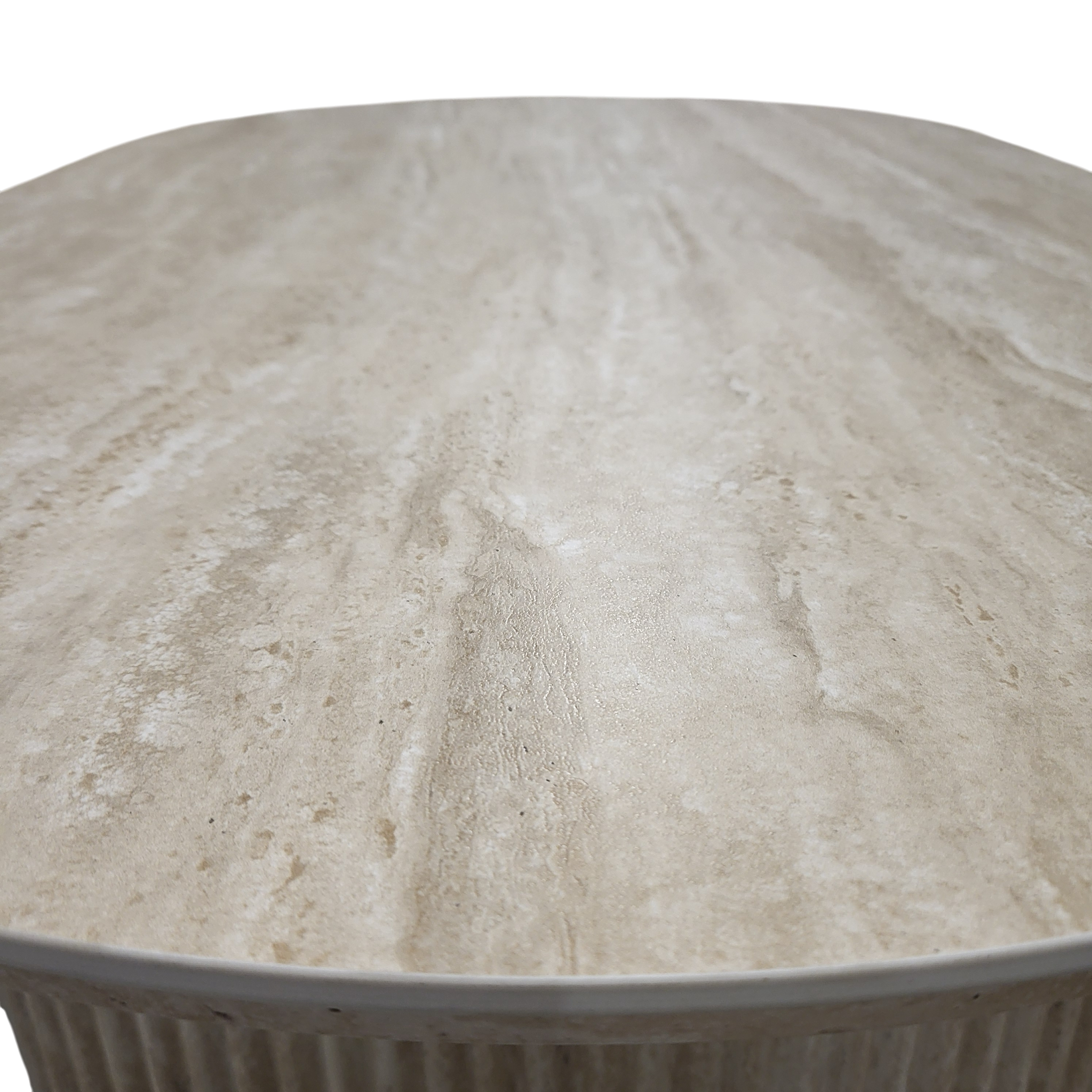 Table basse JOSEPHINE plateau en céramique effet travertin - 120 cm sku 18