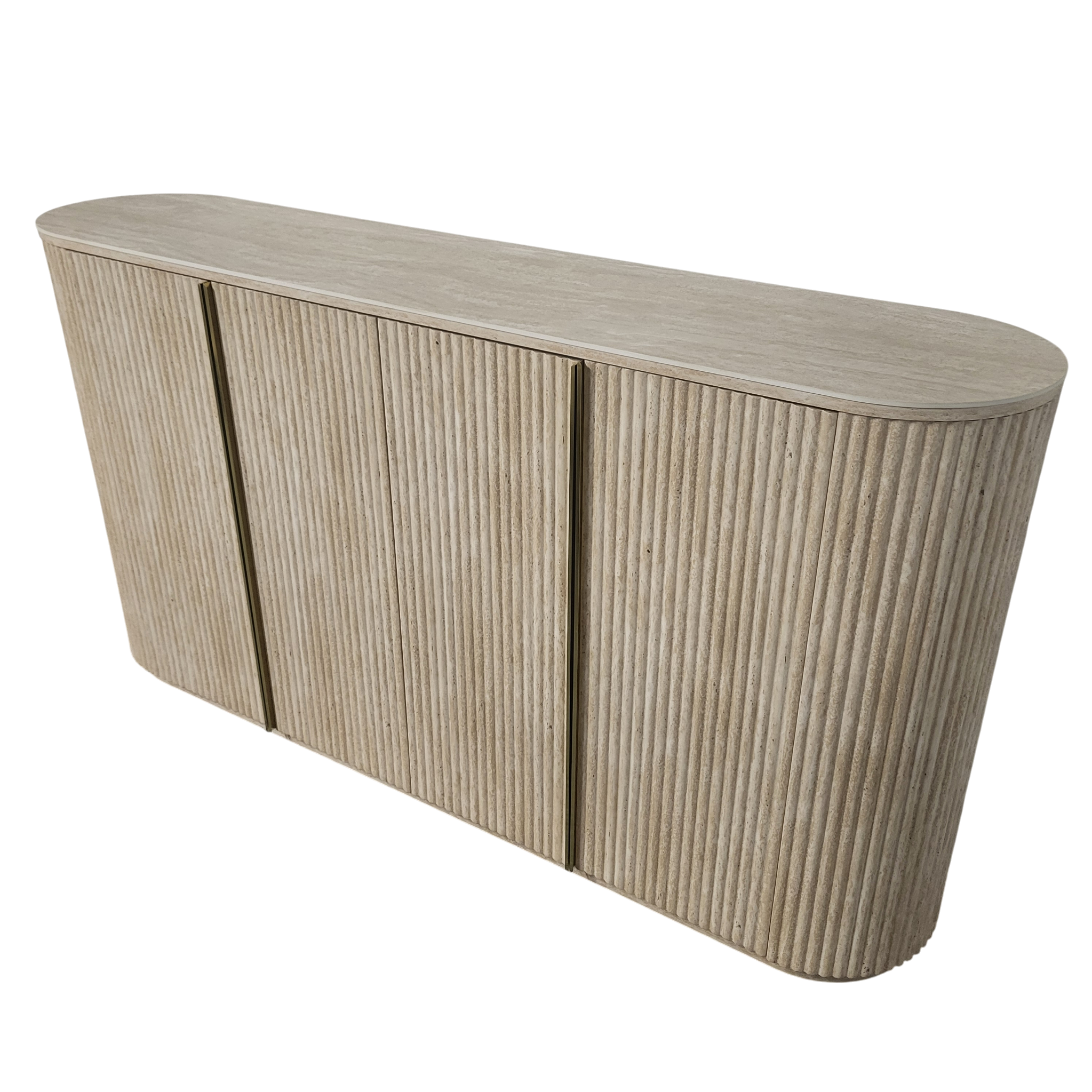 Buffet Calypso en Travertin Céramique – Design Moderne et Élégant REF 22