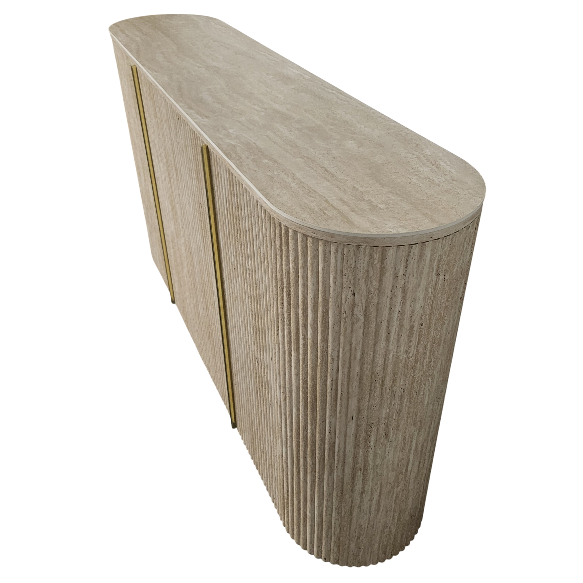 Buffet Calypso en Travertin Céramique – Design Moderne et Élégant REF 22