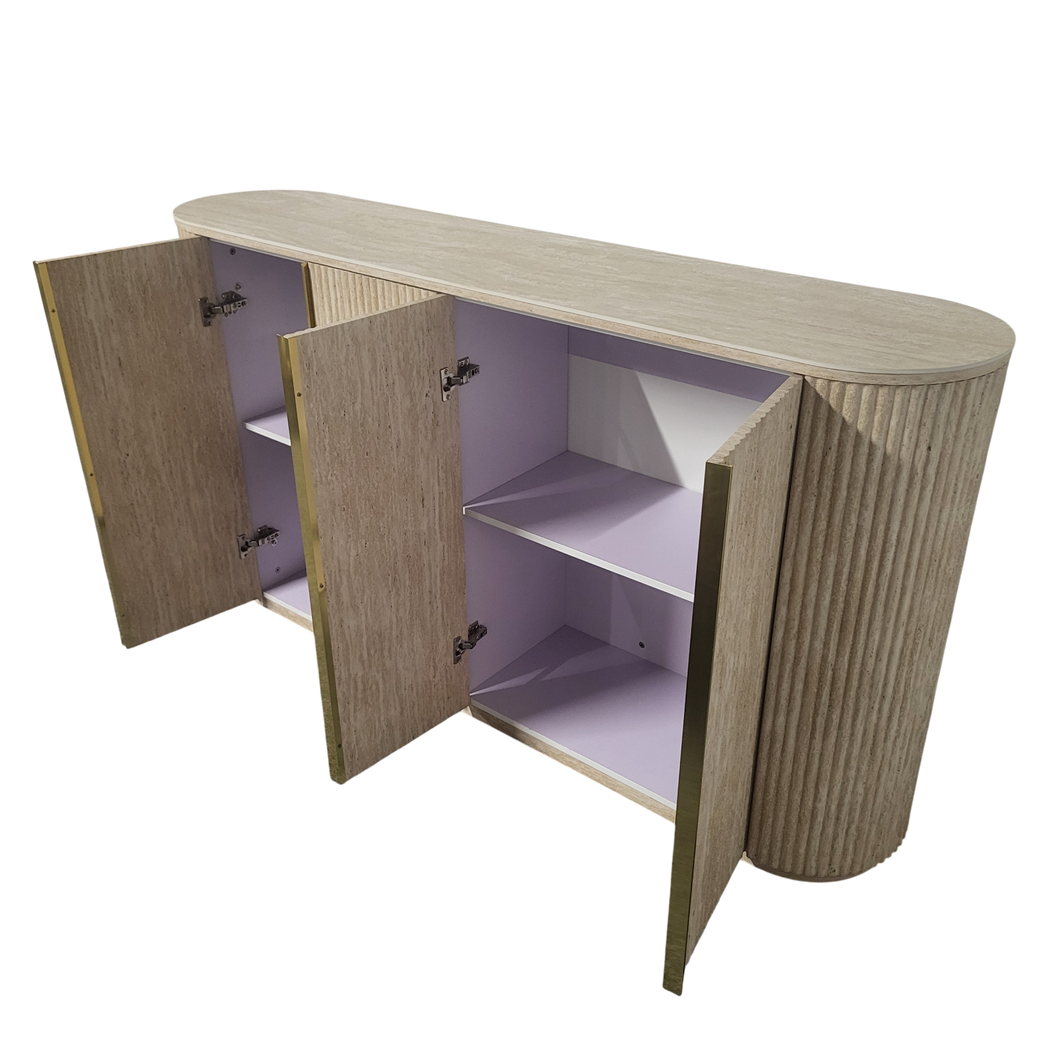 Buffet Calypso en Travertin Céramique – Design Moderne et Élégant SKU 22