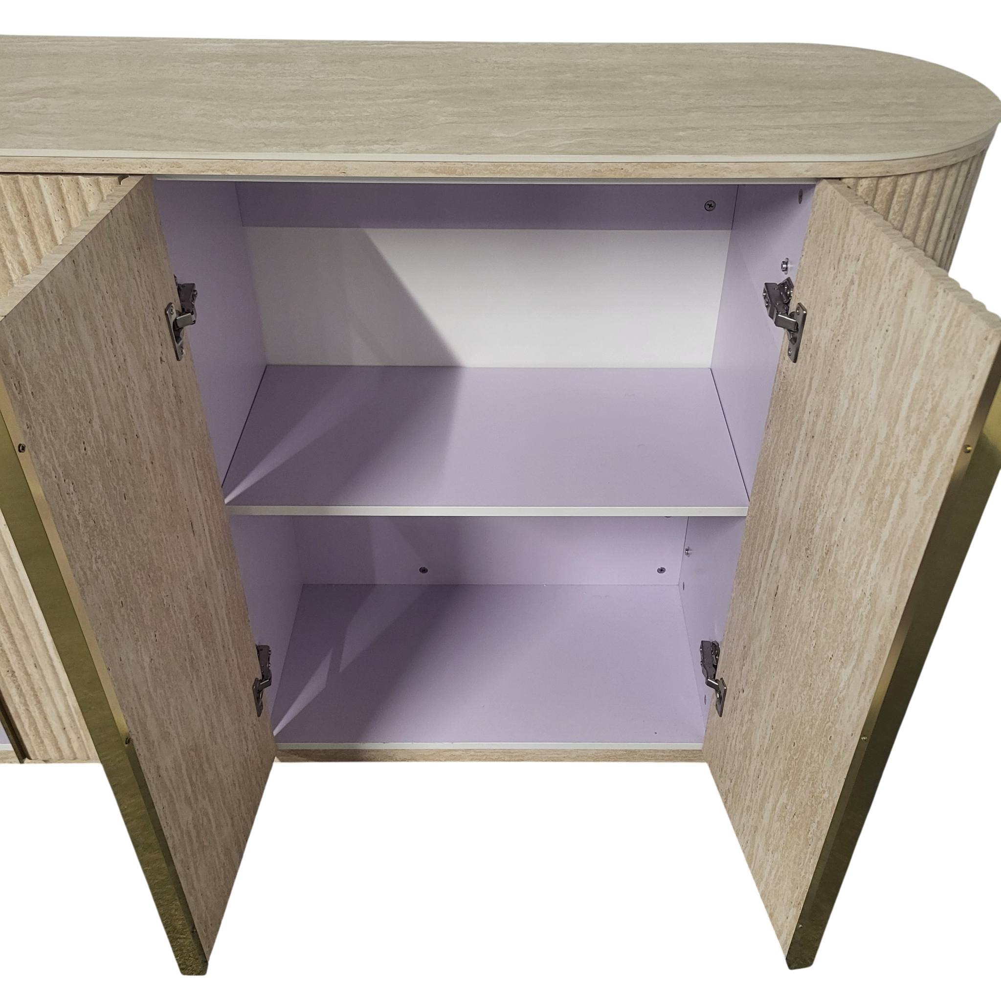 Buffet Calypso en Travertin Céramique – Design Moderne et Élégant REF 22