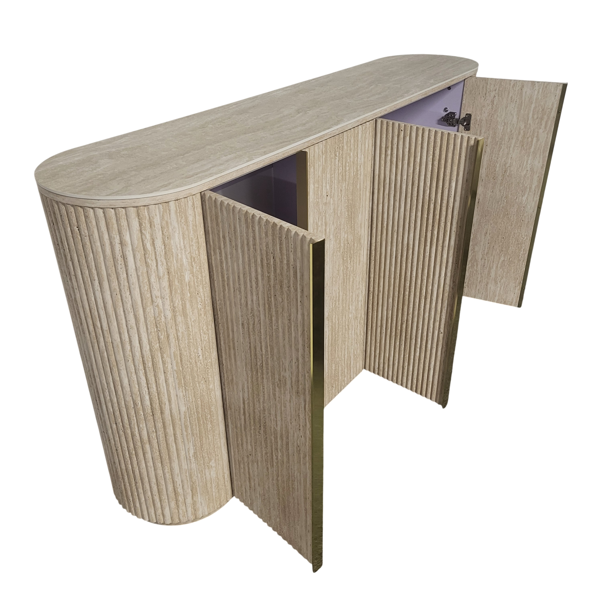 Buffet Calypso en Travertin Céramique – Design Moderne et Élégant REF 22
