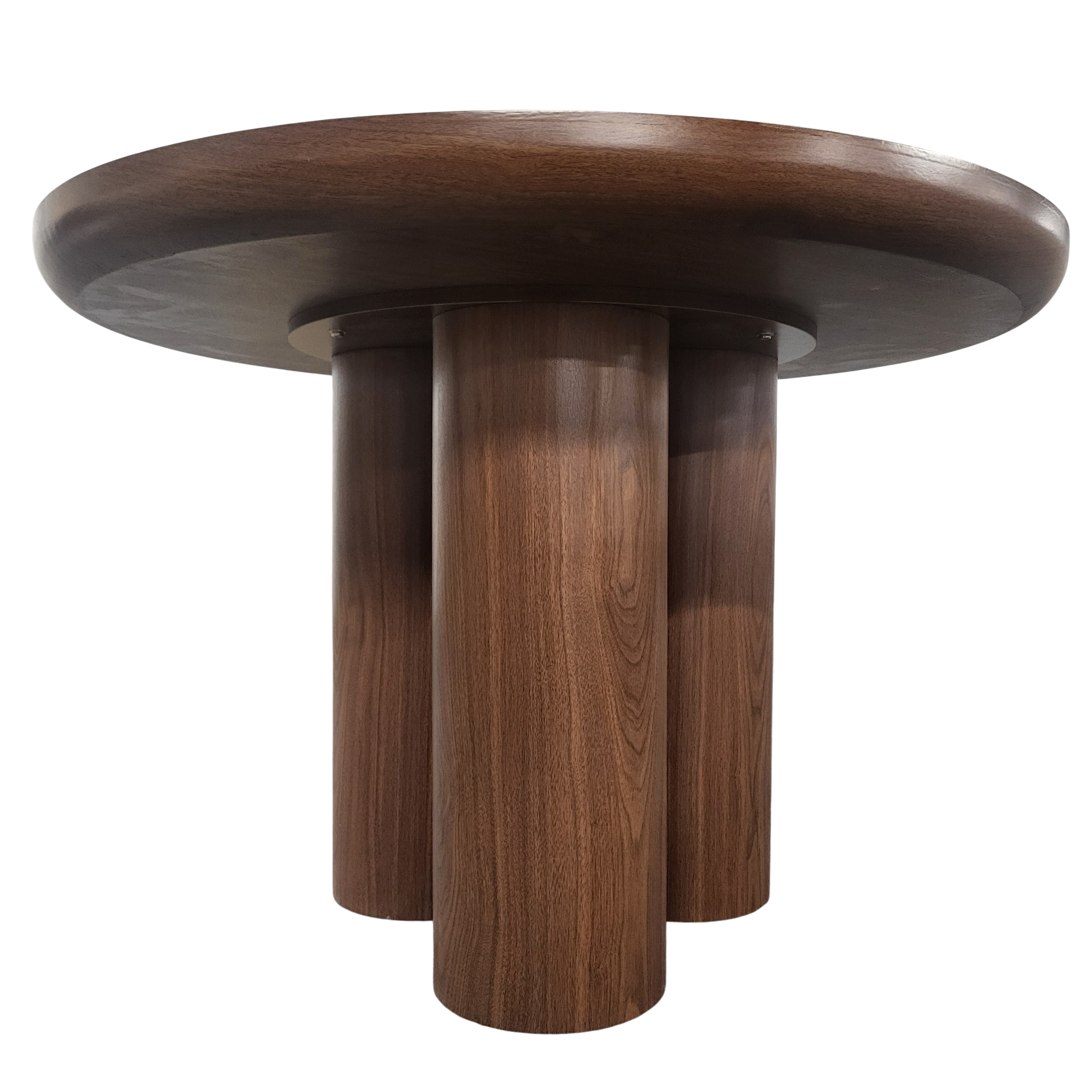 Table effet noyer Maya – Ø110 cm