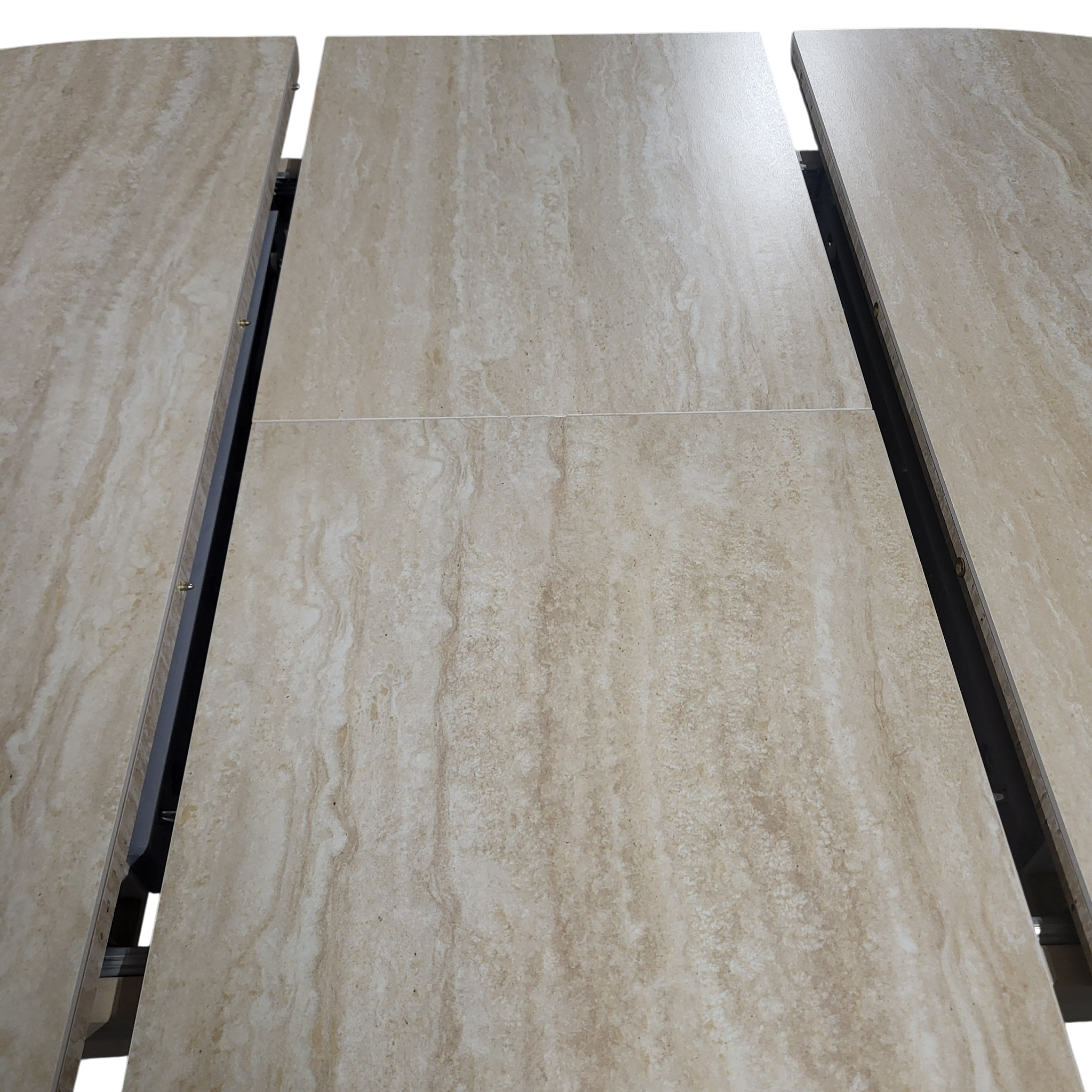 Table à manger rallonge Camille – Plateau céramique & pied noyer