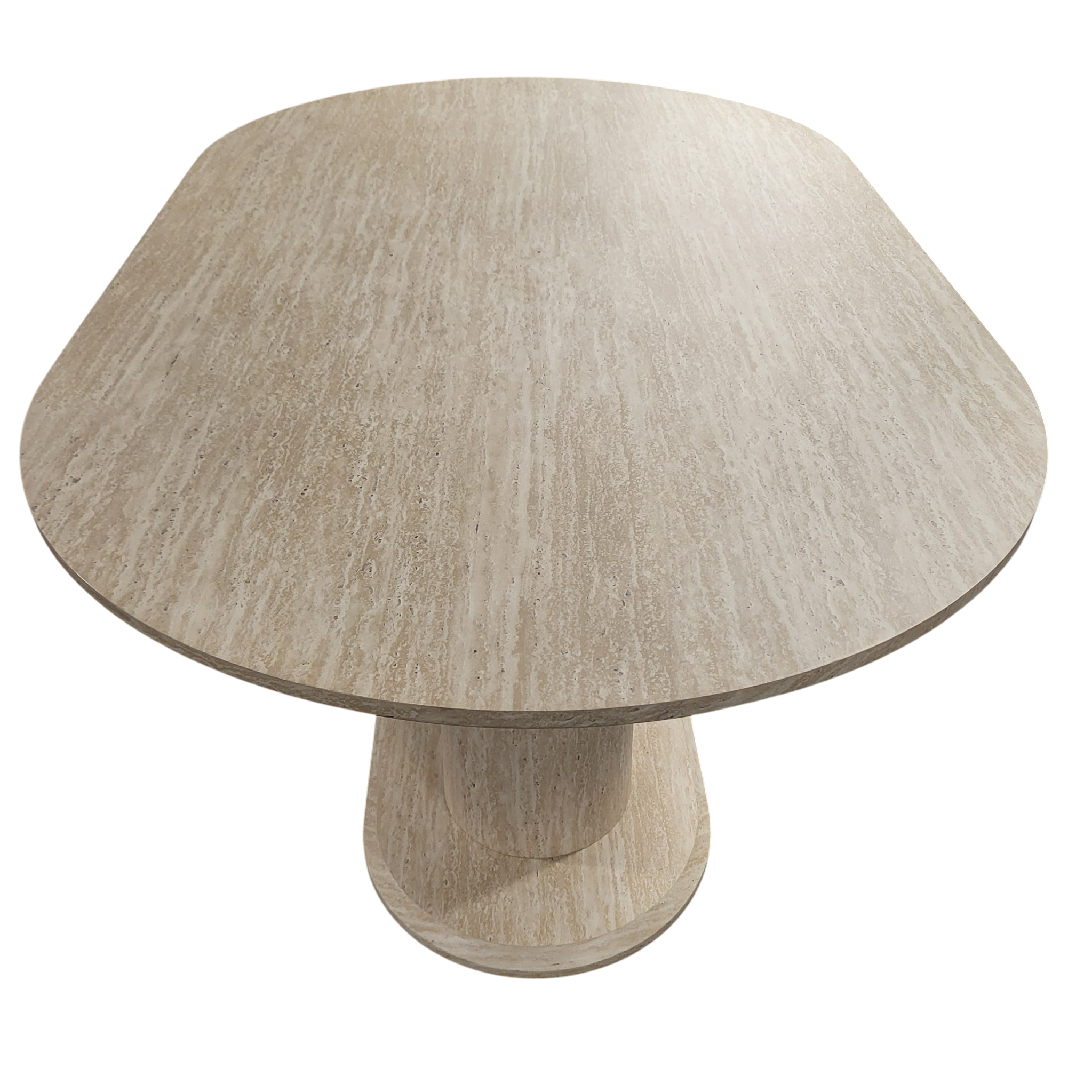 TABLE A MANGER LEA EFFET TRAVERTIN 150