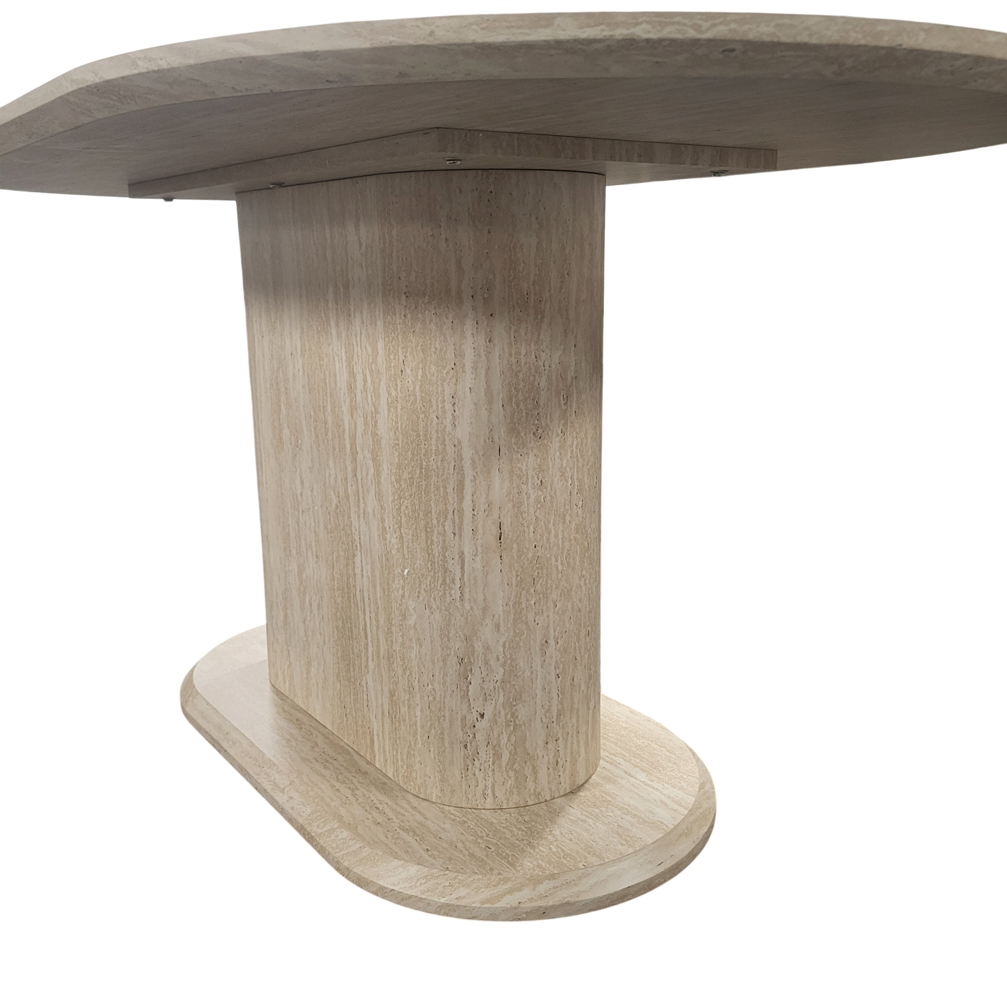 TABLE A MANGER LEA EFFET TRAVERTIN 150