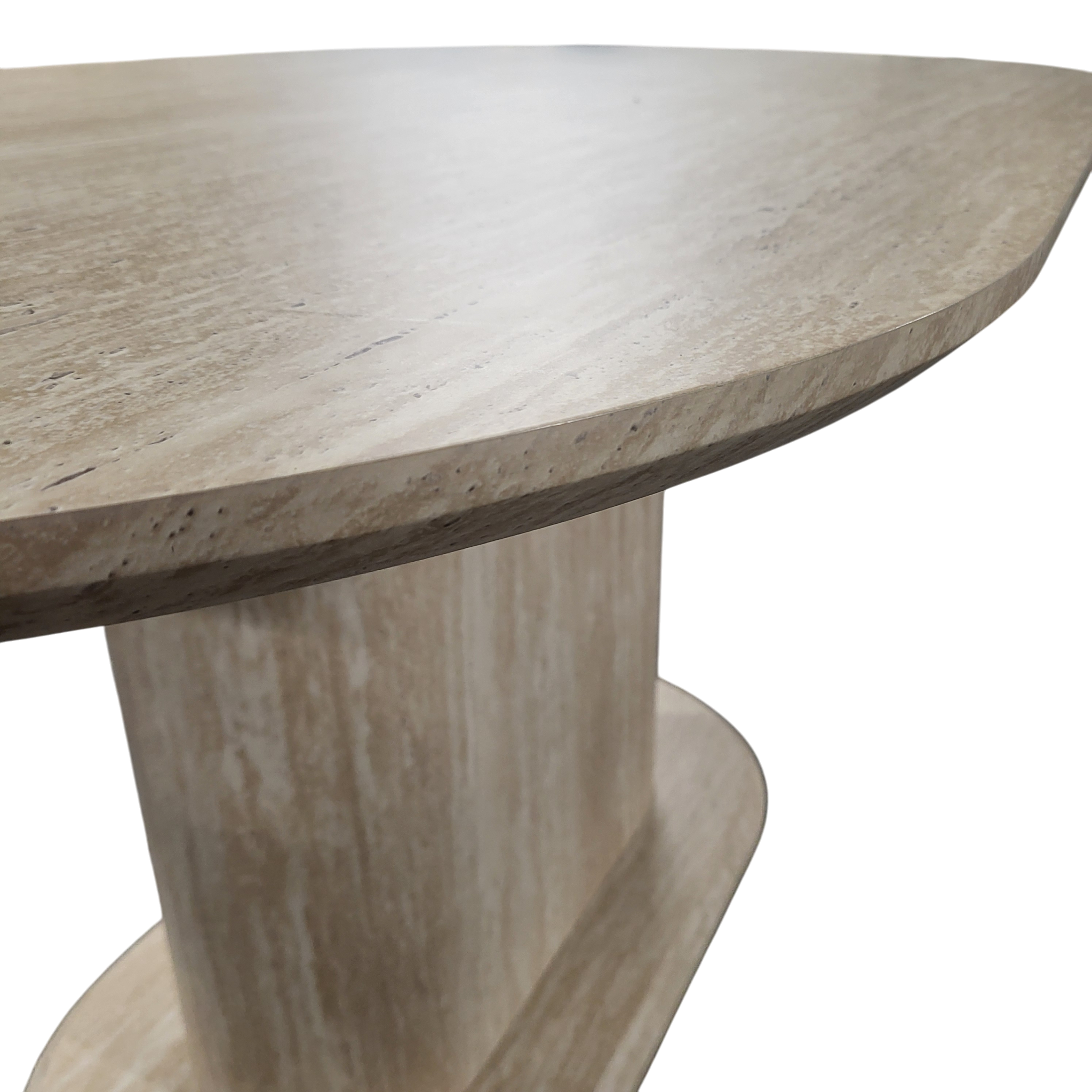 TABLE A MANGER LEA EFFET TRAVERTIN 150