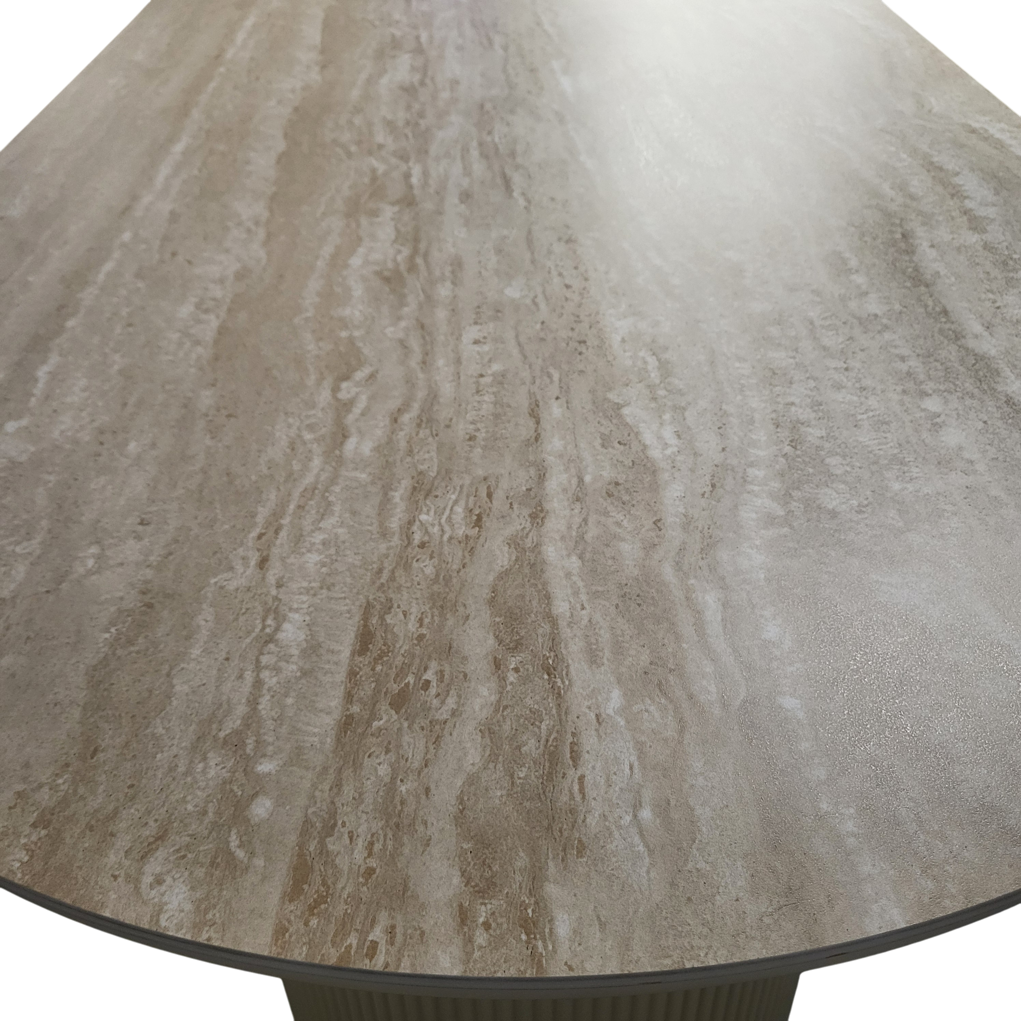 Table à manger CALYPSO en céramique effet travertin - 180 cm REF 11