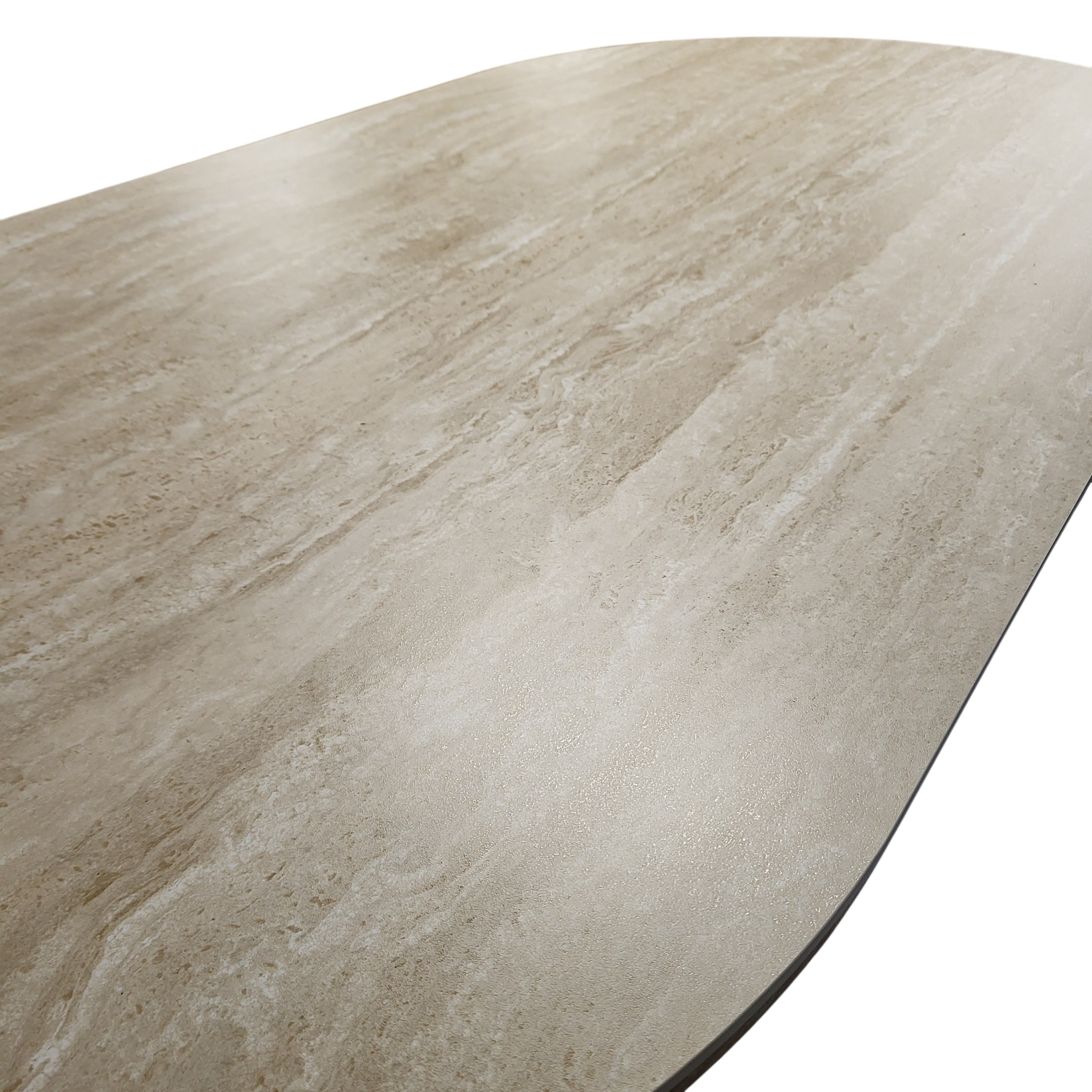 Table à manger JOSEPHINE plateau en céramique effet travertin - 180 cm sku 17