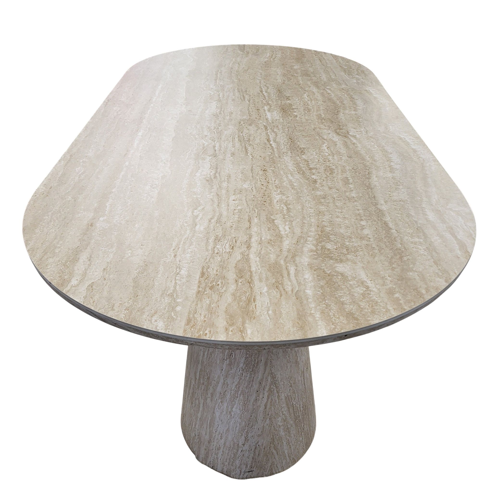 Table à manger ICONIC plateau céramique effet travertin - 180 cm sku 16