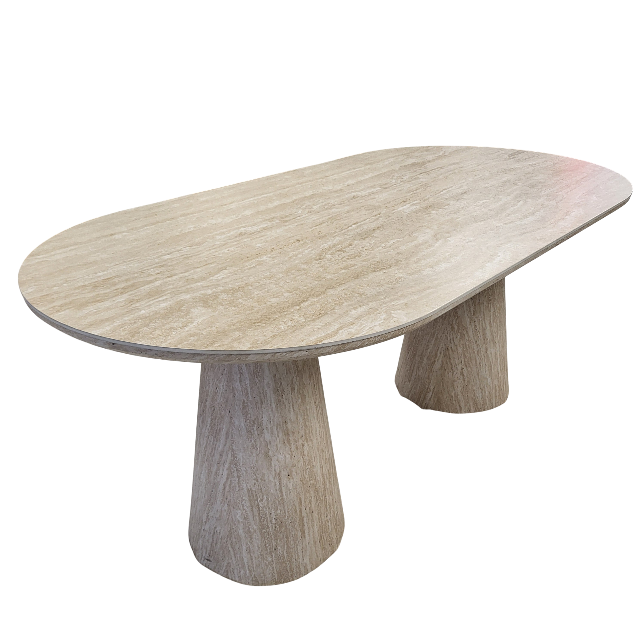 Table à manger ICONIC plateau céramique effet travertin - 180 cm sku 16
