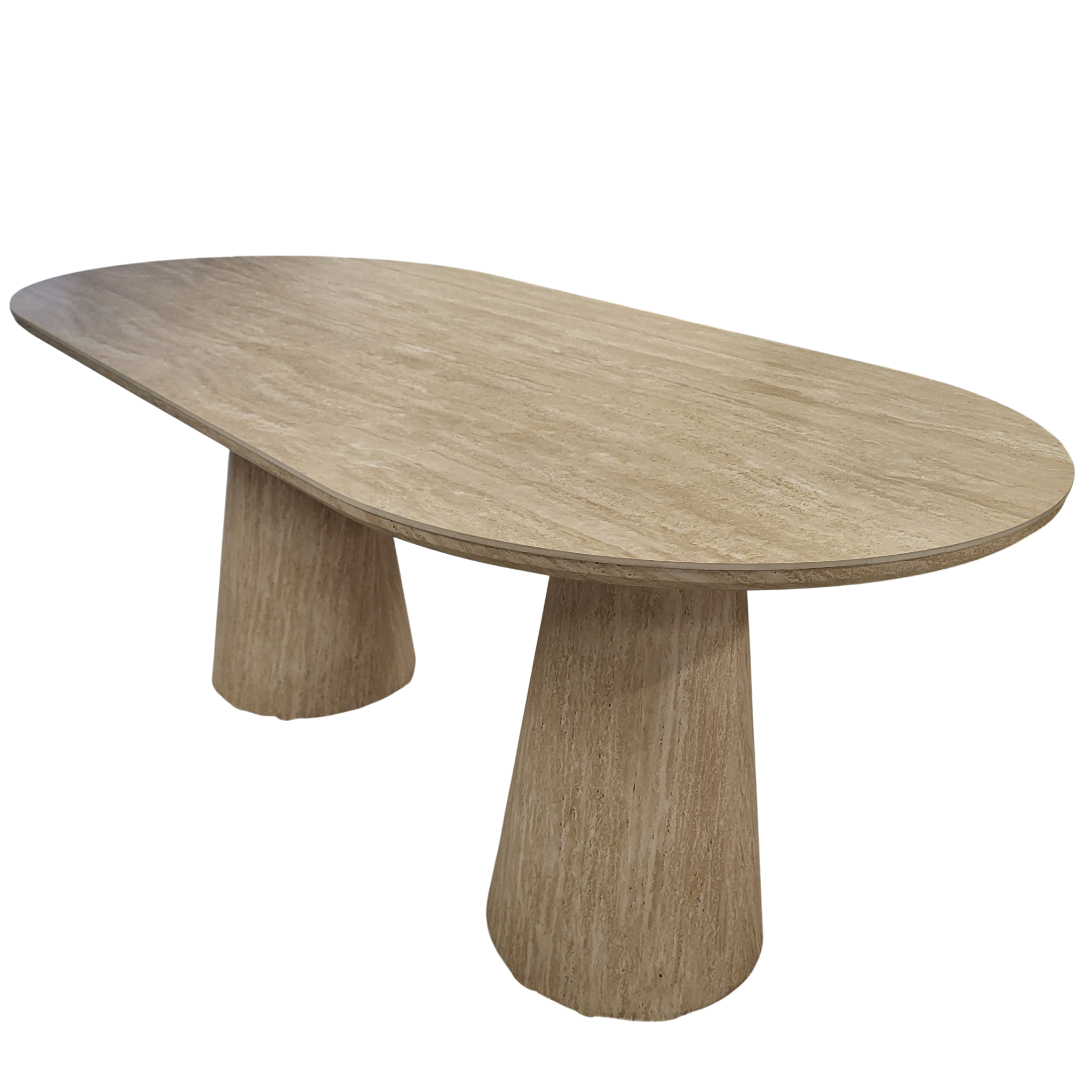 Table à manger ICONIC plateau céramique effet travertin - 180 cm sku 16