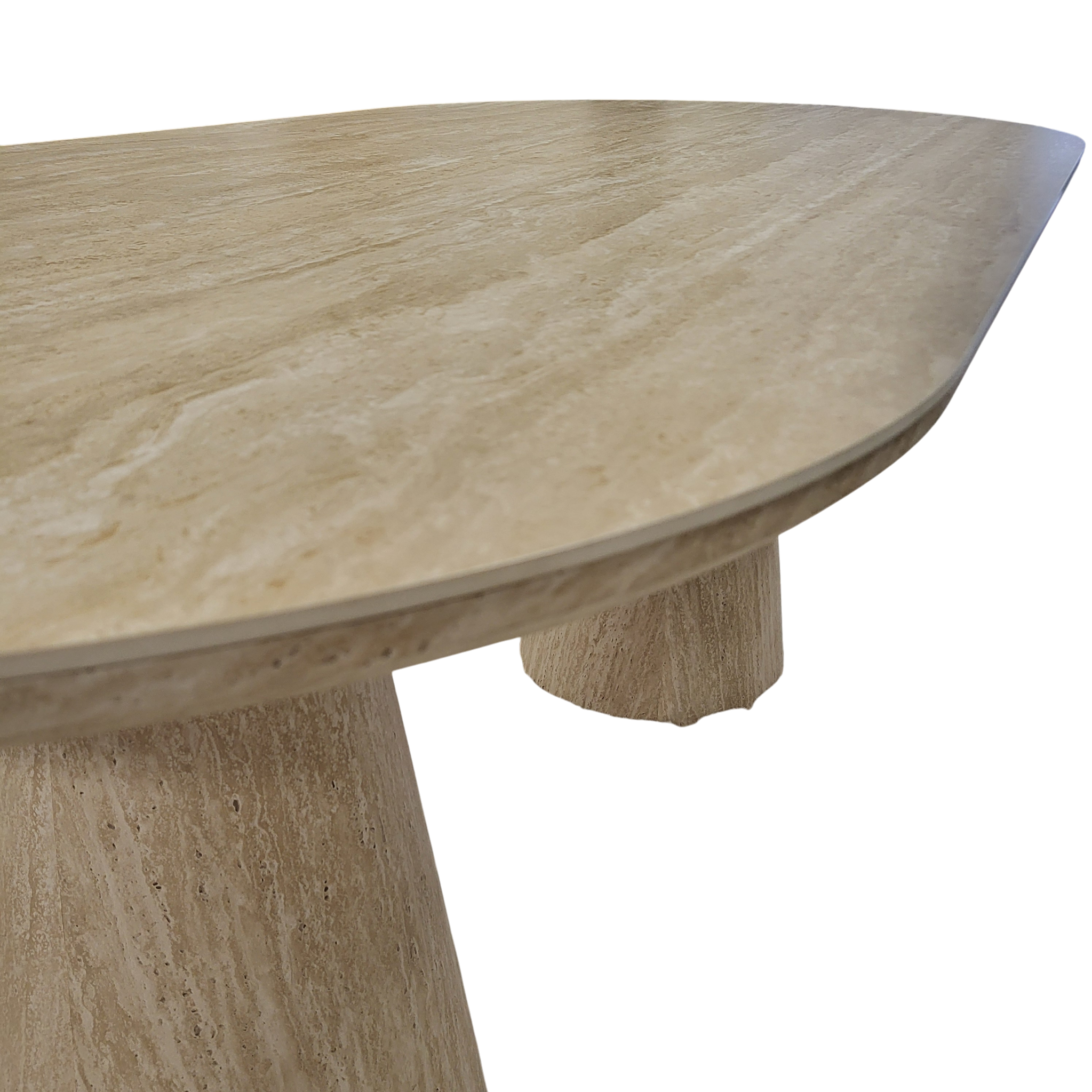 Table à manger ICONIC plateau céramique effet travertin - 180 cm sku 16