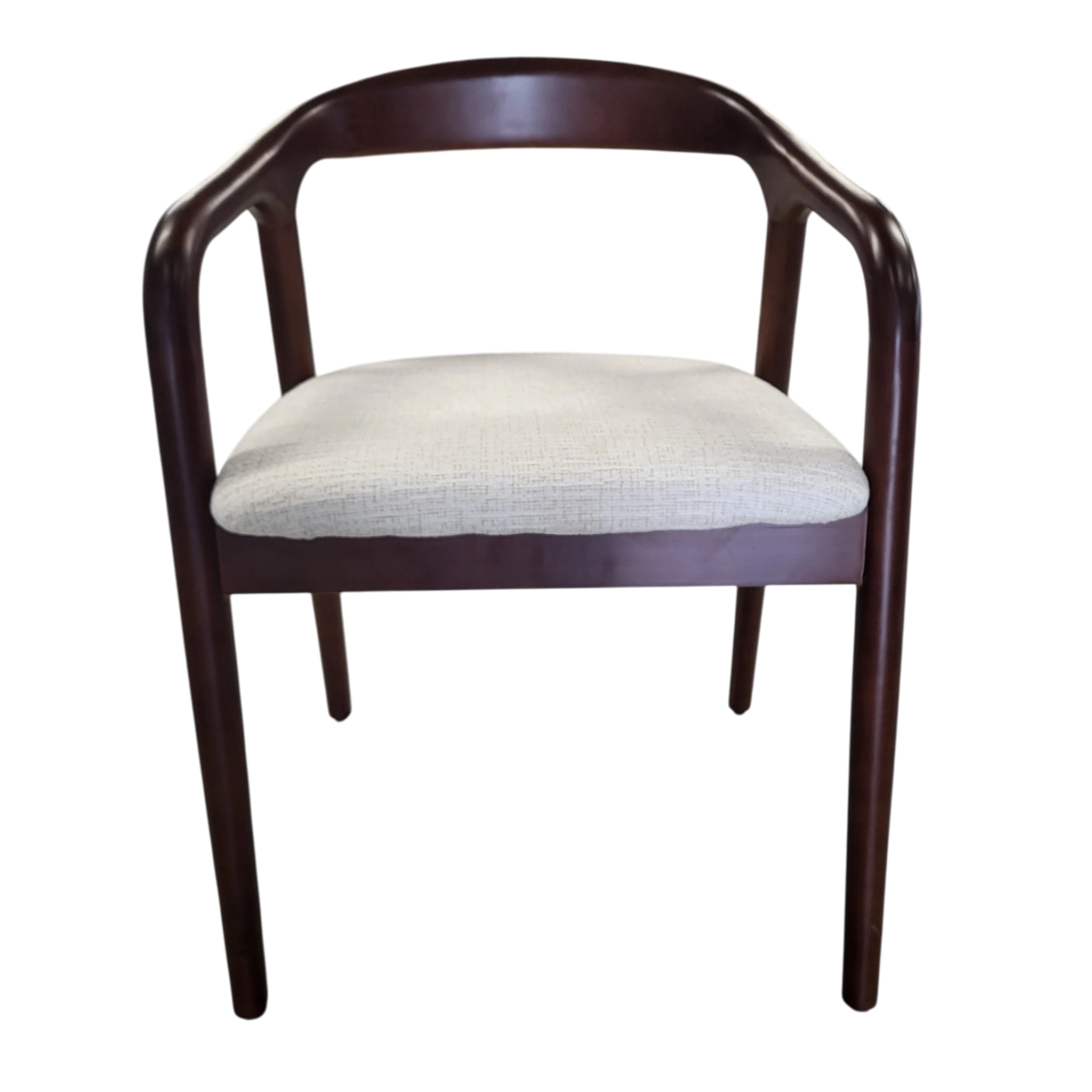 Chaise noyer massif carlyon - Tissu marbella beige SKU 69.