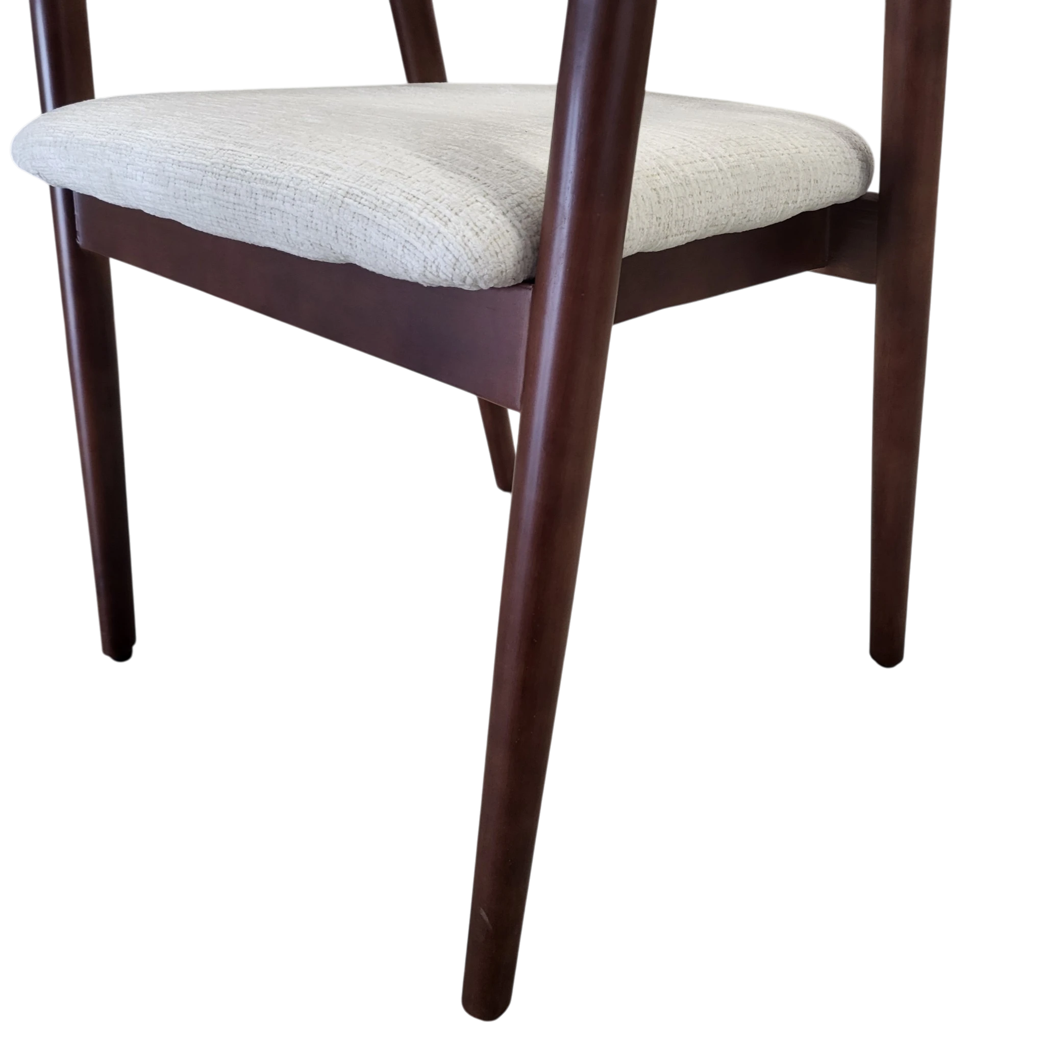 Chaise noyer massif carlyon - Tissu marbella beige SKU 69.