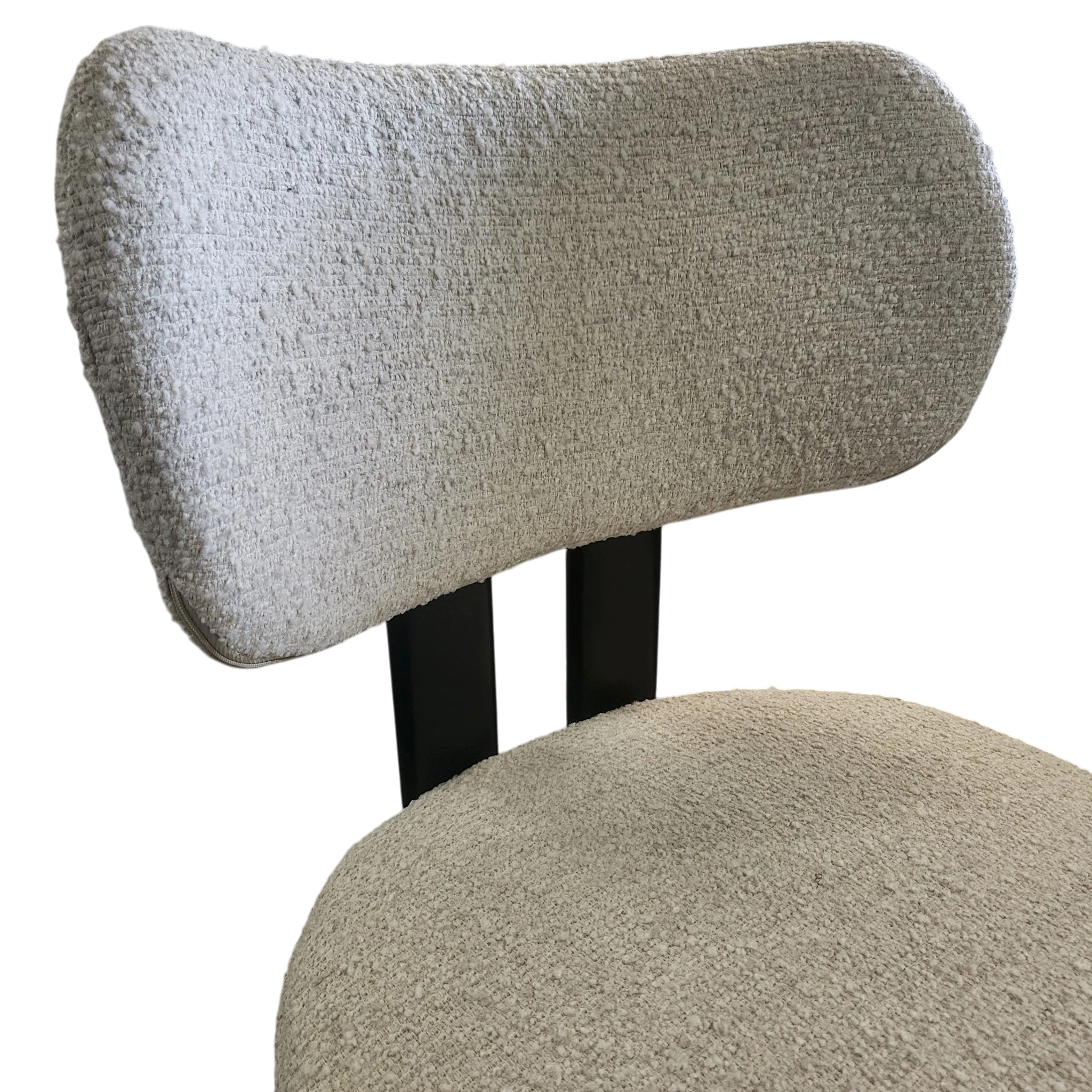Chaise HERA taupe - Pieds Noir REF 73.
