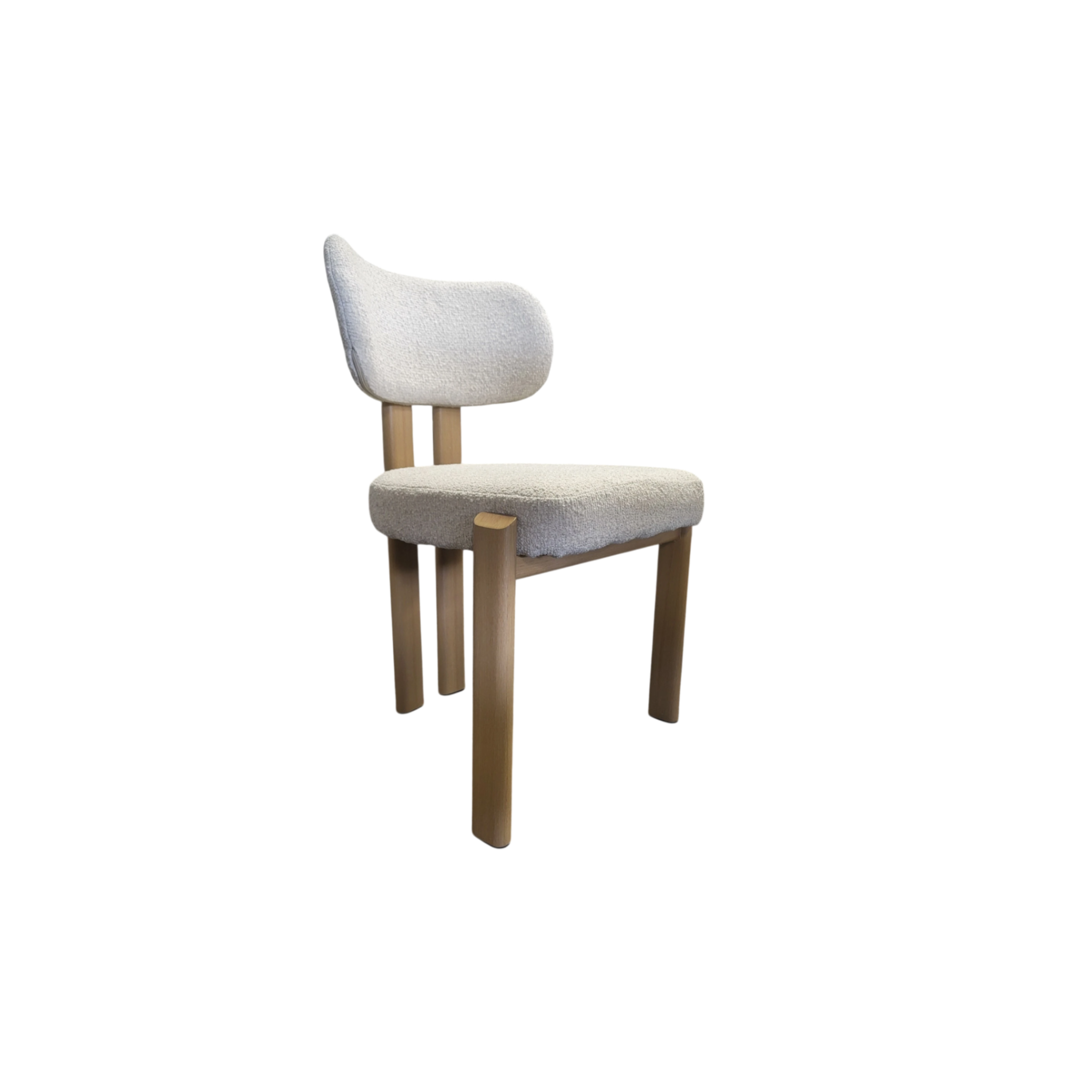 Chaise HERA taupe - Pieds en bois de chêne REF 28.
