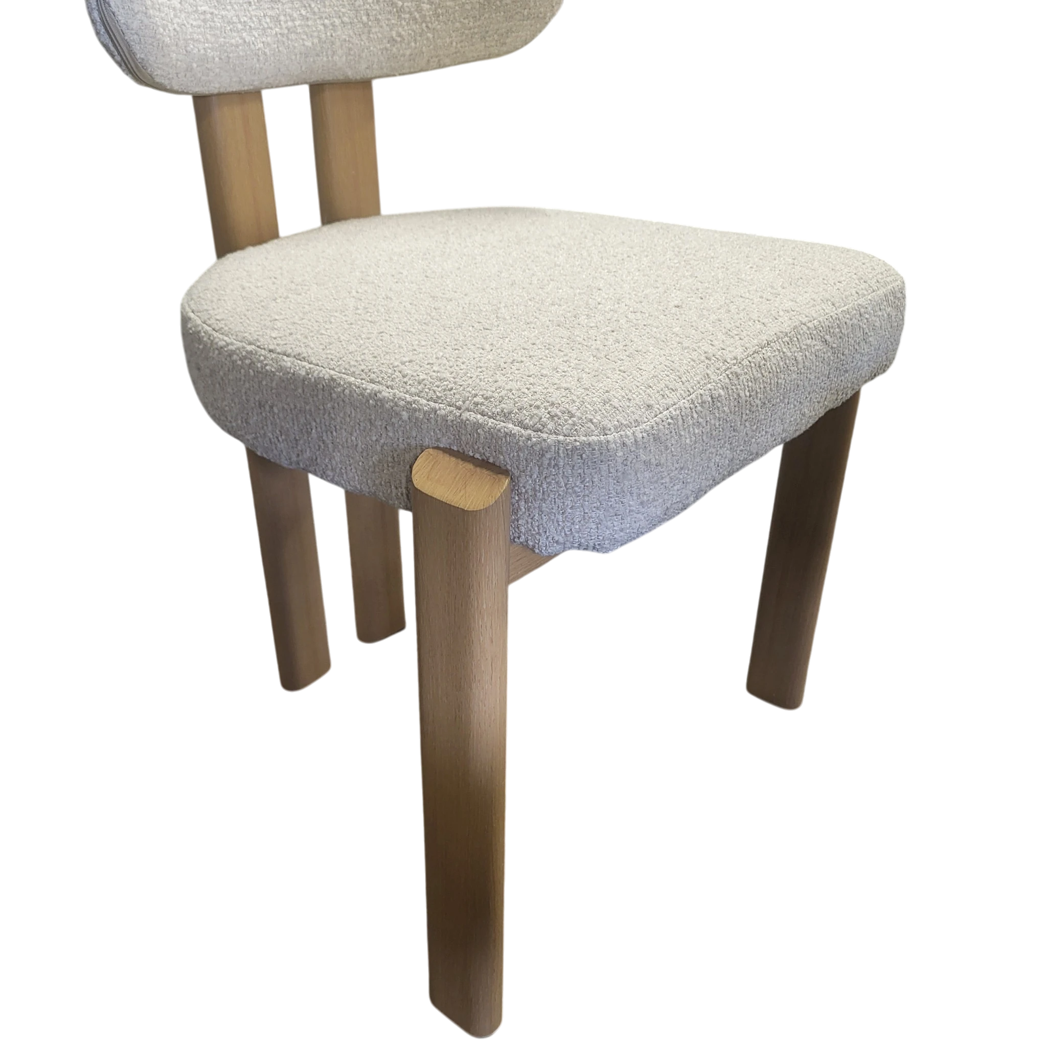 Chaise HERA taupe - Pieds en bois de chêne REF 28.