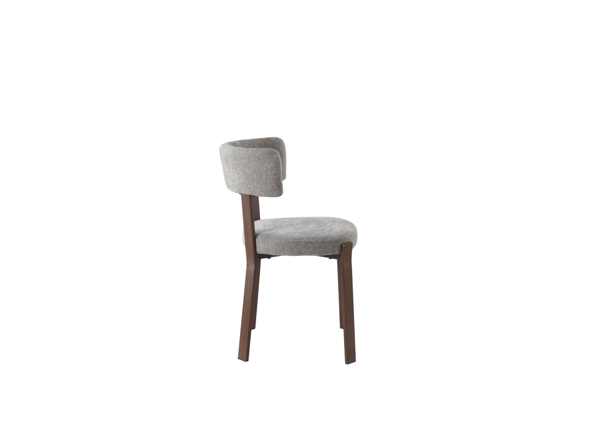 Chaise NORDIK pied effet noyer - assise marbella moka REF 1036
