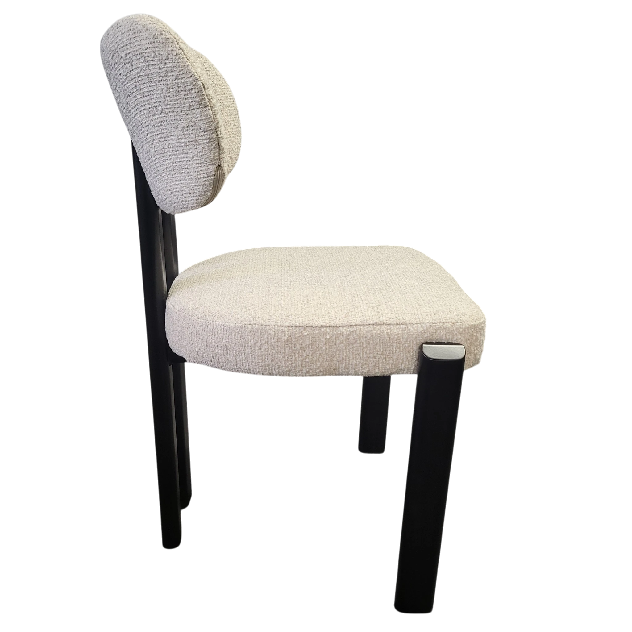 Chaise HERA taupe - Pieds Noir REF 73.