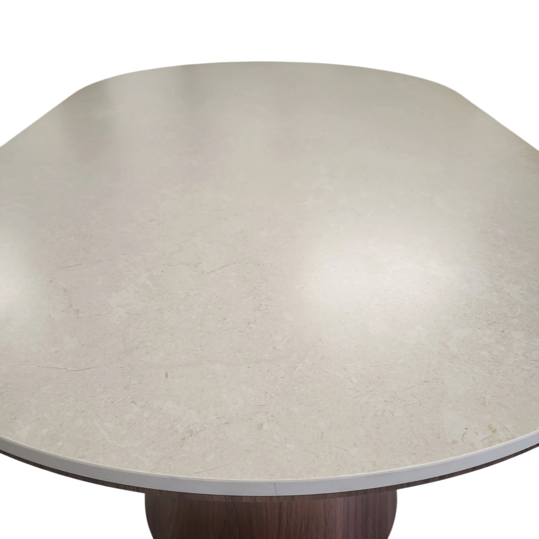 Table basse DAYNA - Plateau en céramique et pieds effet noyer REF 1013