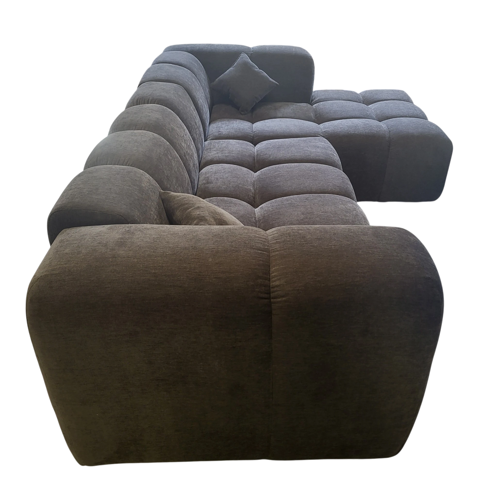Canapé MONET L sleep - Tissu gris anthracite - Flow 2 (SIC)