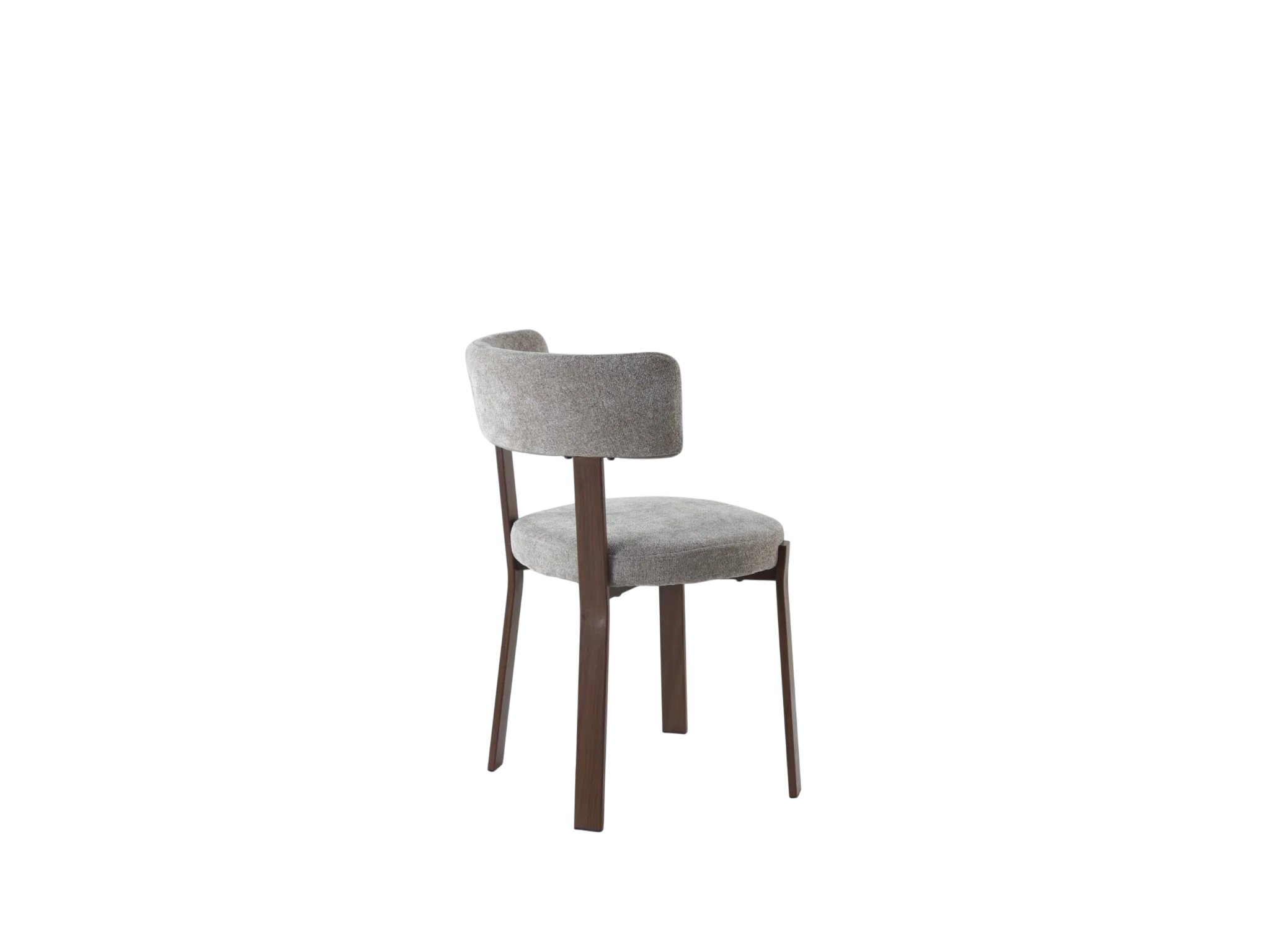 Chaise NORDIK pied effet noyer - assise marbella moka REF 1036