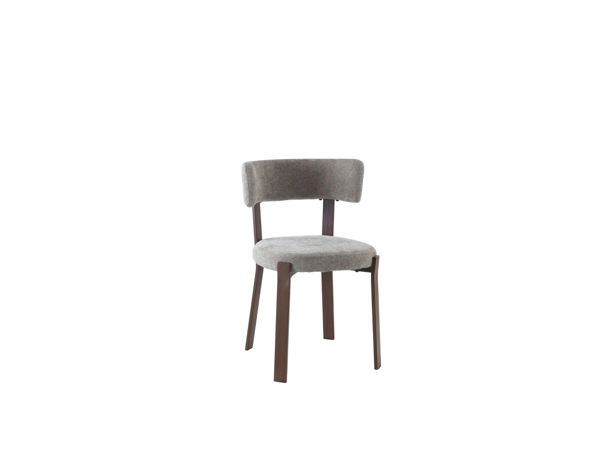 Chaise NORDIK pied effet noyer - assise marbella moka REF 1036