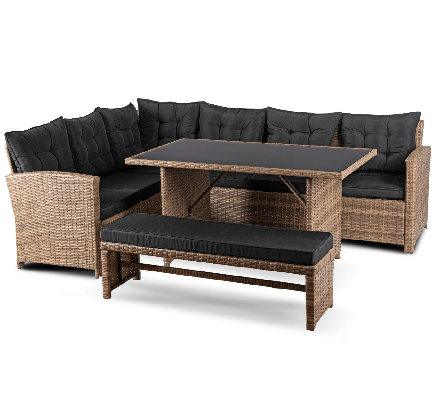 Ensemble de meubles LIMPIO en rotin miel REF 3038