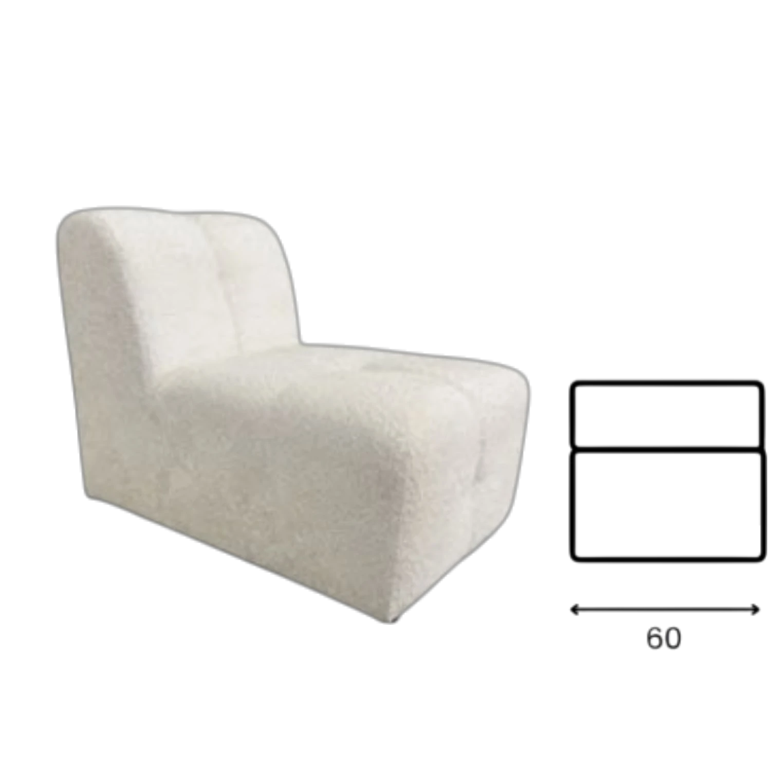 Canapé modulaire JUNO - 1 places - 60 cm
