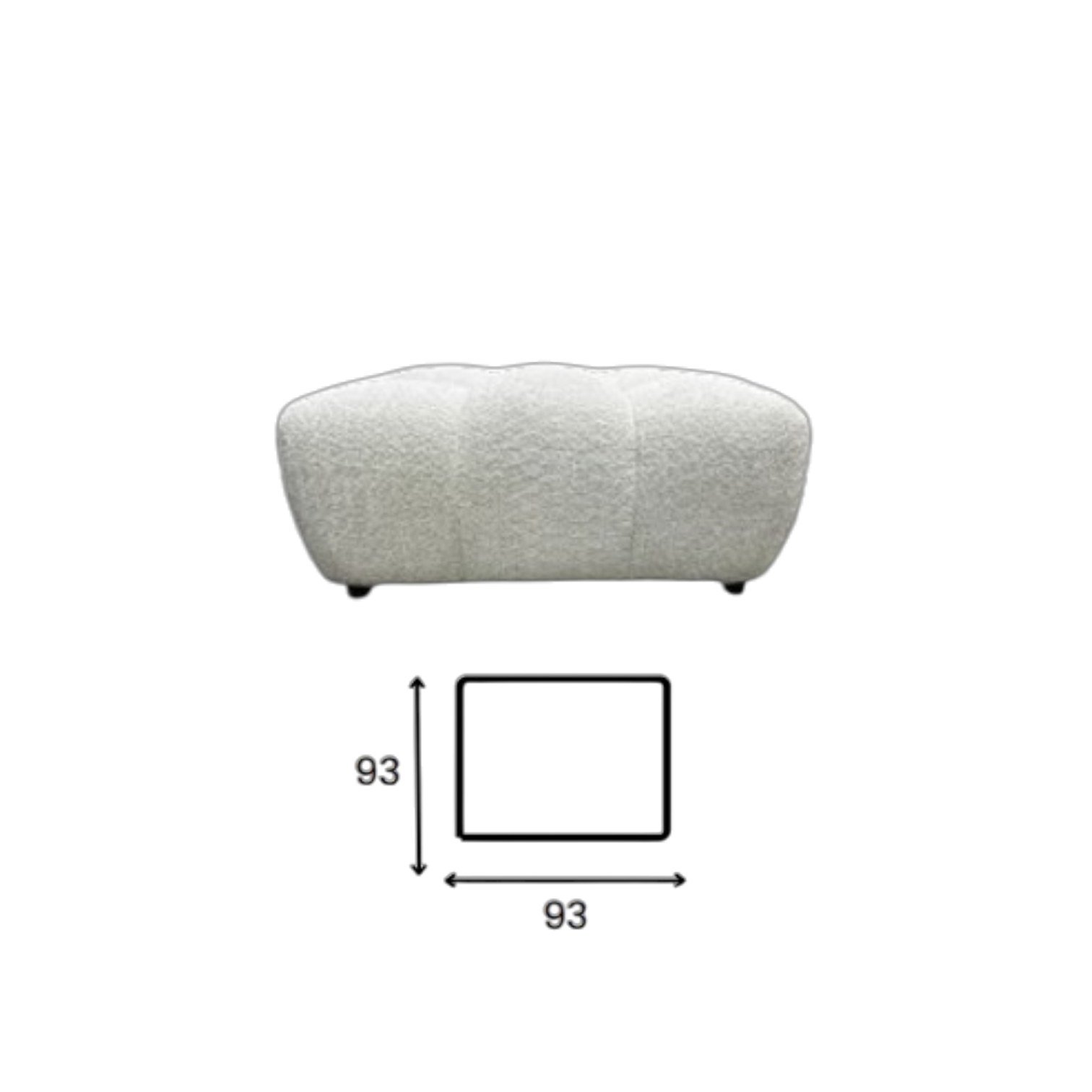 Canapé d'angle modulaire MUSTO - Pouf