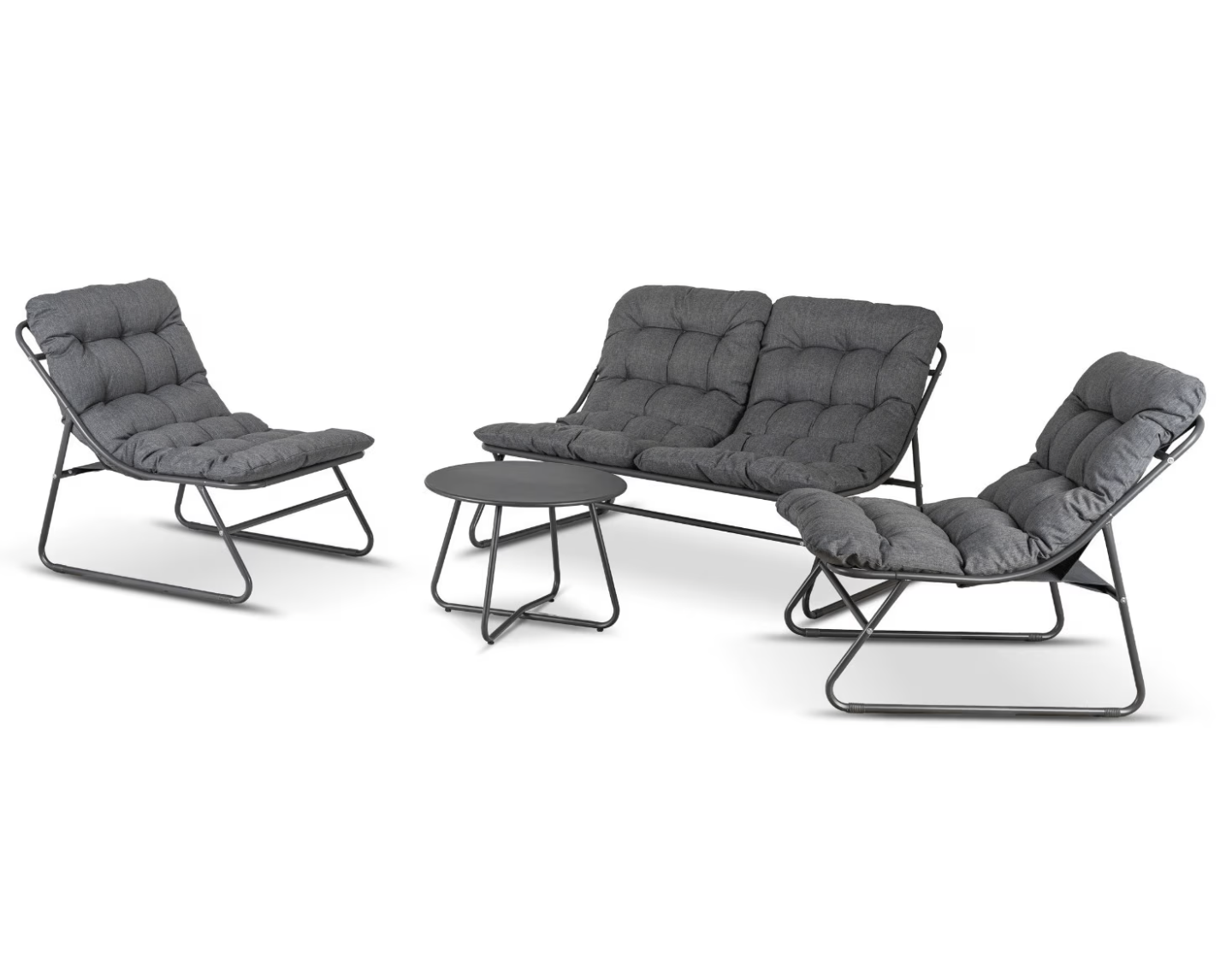 Ensemble de meubles MEGARA tissu gris REF 3043