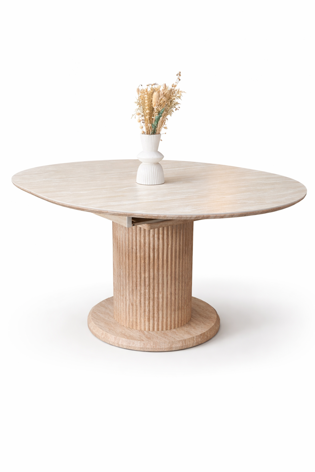 TABLE À MANGER RALLONGE CÉRAMIQUE SOFIA PIED TRAVERTIN SKU 98