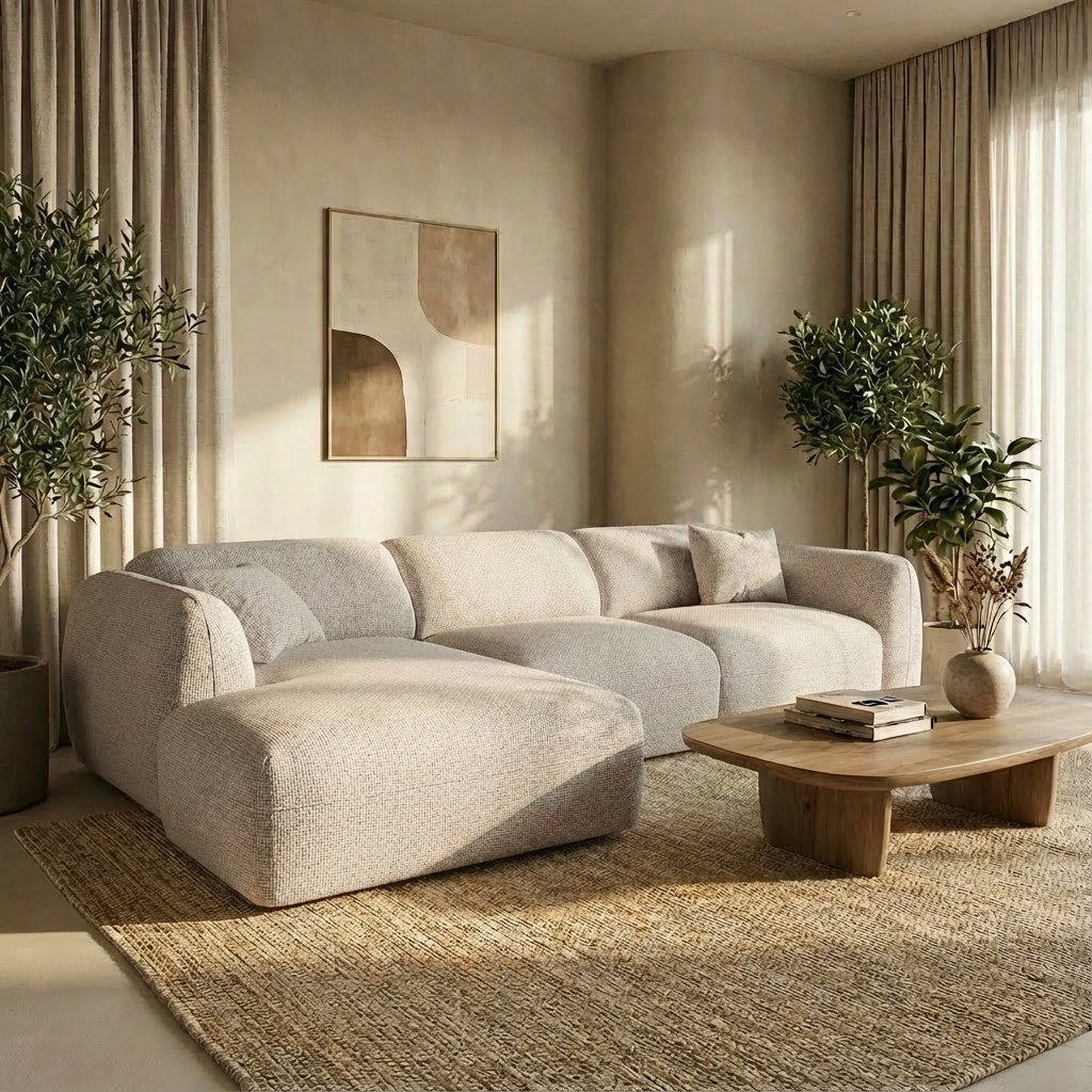 Canapé CLOUD - Tissu nève crème