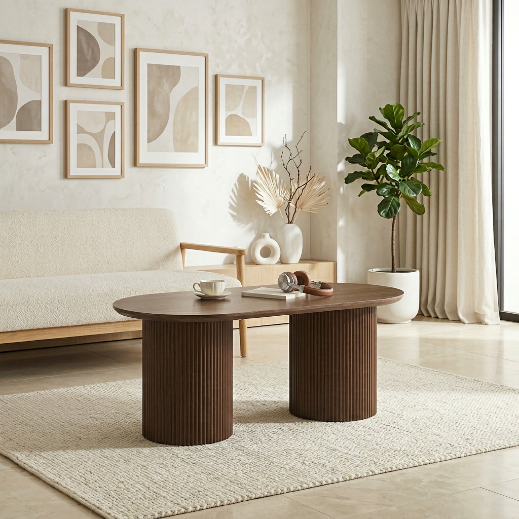Table Basse Kinshasa - Noyer - REF 1027