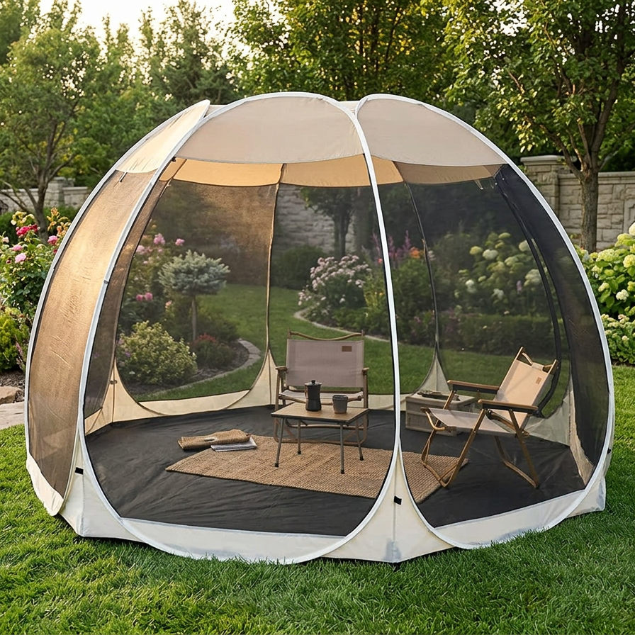 Pavillon de jardin CAMA 390 tissu beige REF 3041