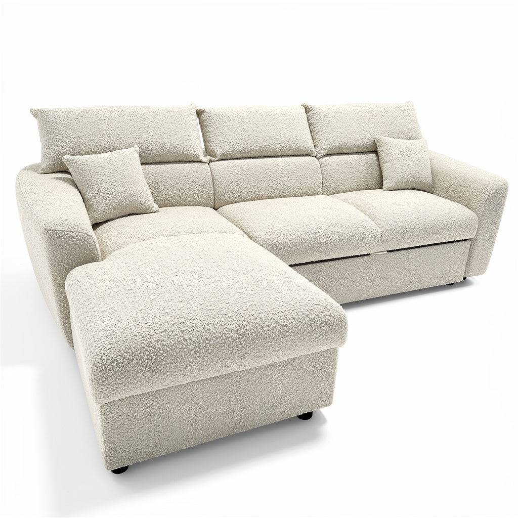 Canapé d'angle convertible MELANIA - Tissu anthology 20