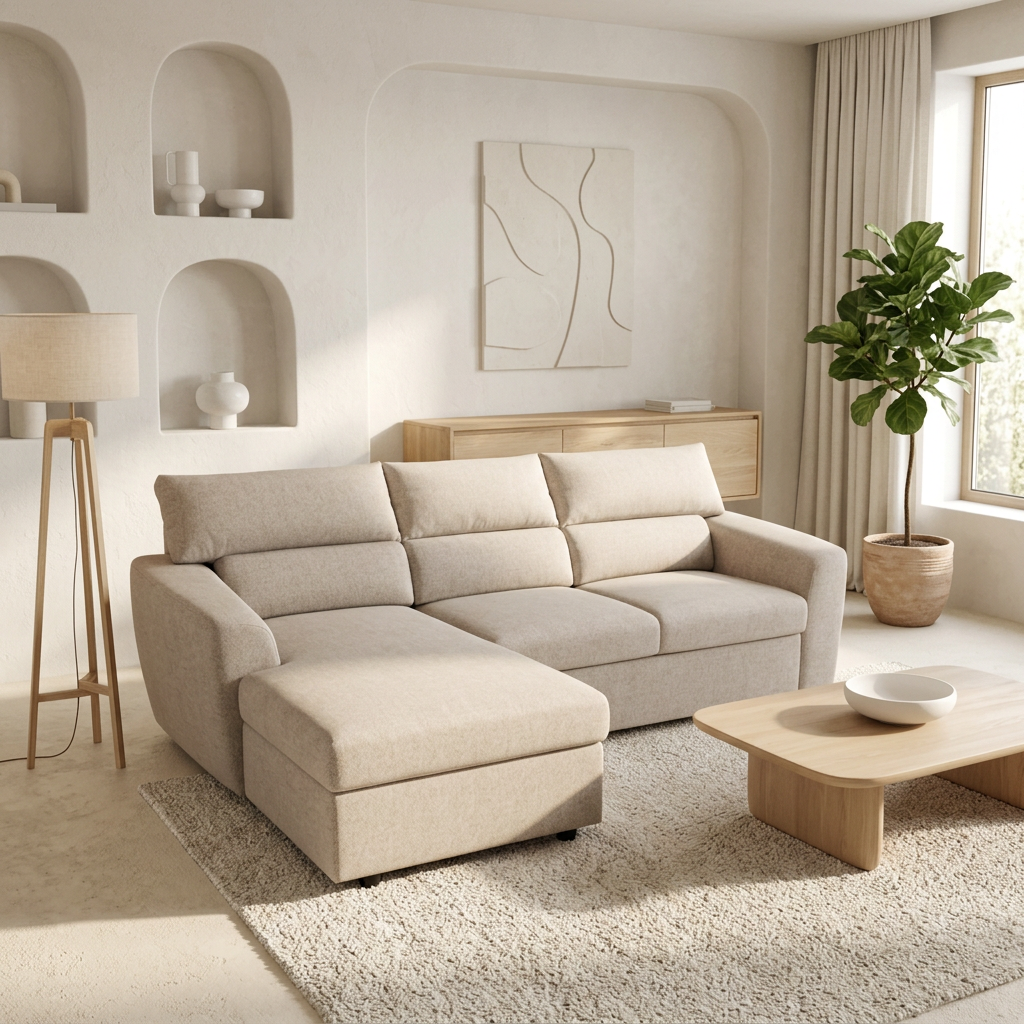 canapé d'angle melania tissu element 17 taupe