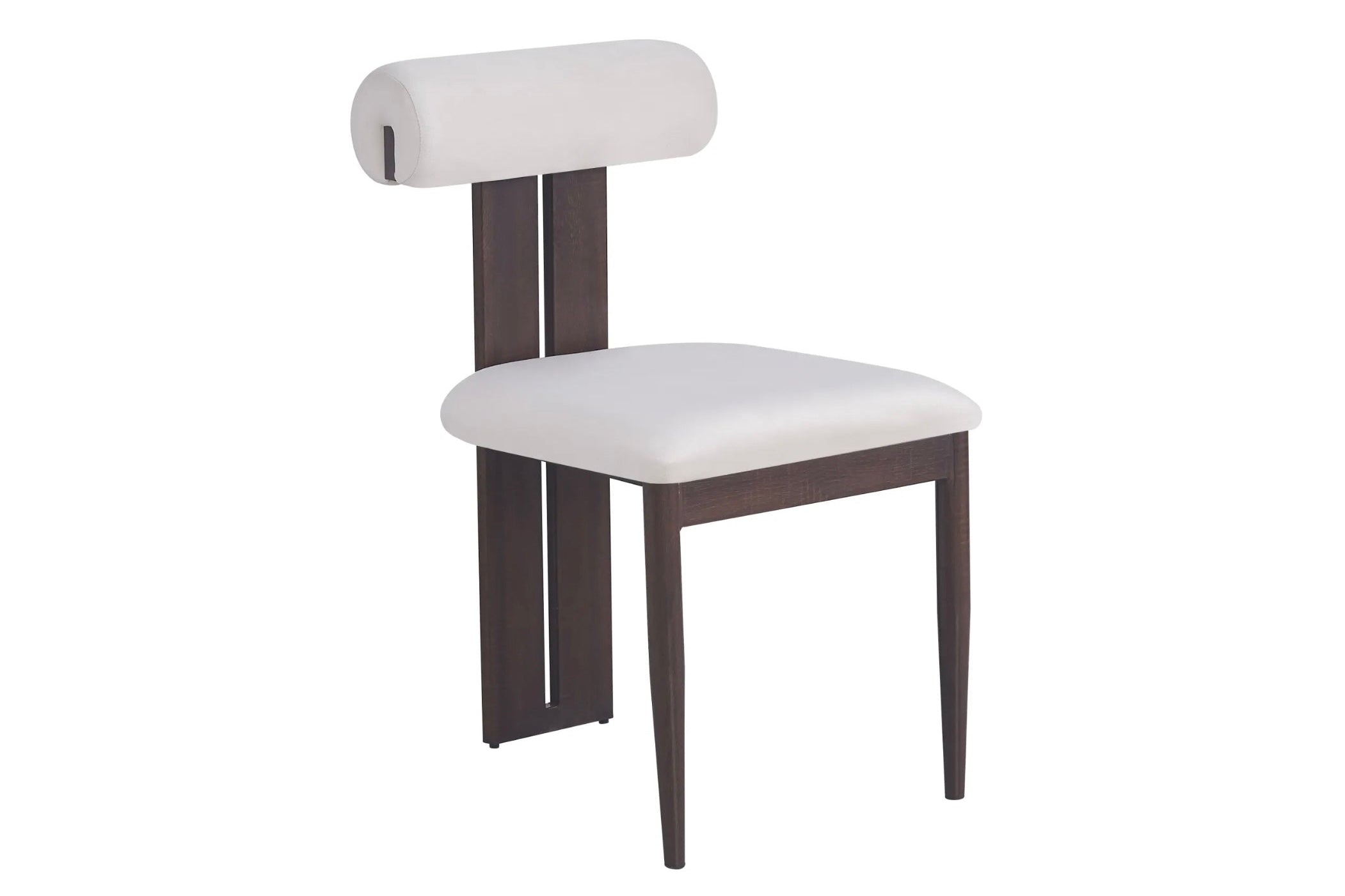 Chaise TIFFANY – Pied effet noyer & velours beige SKU 129