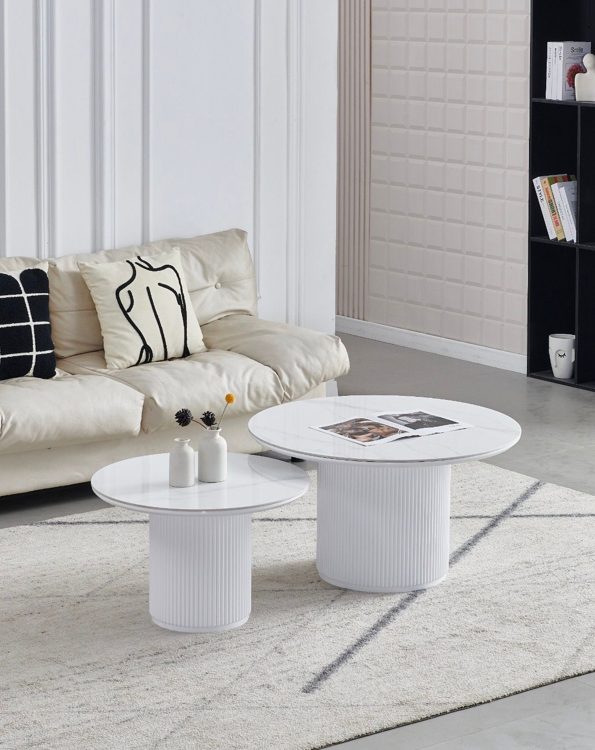 TABLE BASSE GIGOGNE PILA MARBRE BLANC