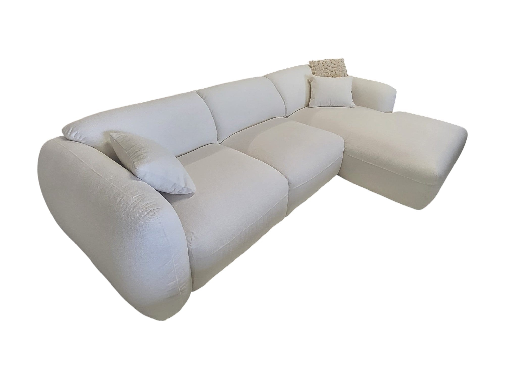 Canapé d’angle avec méridienne - CLOUD - Tissu adventure 01