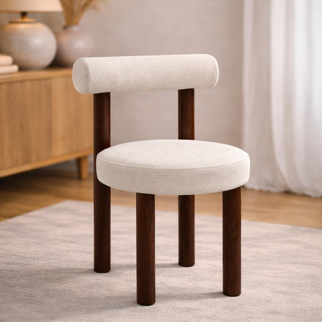Chaise IRINA – assise peau de pêche beige SANS PIED REF 81
