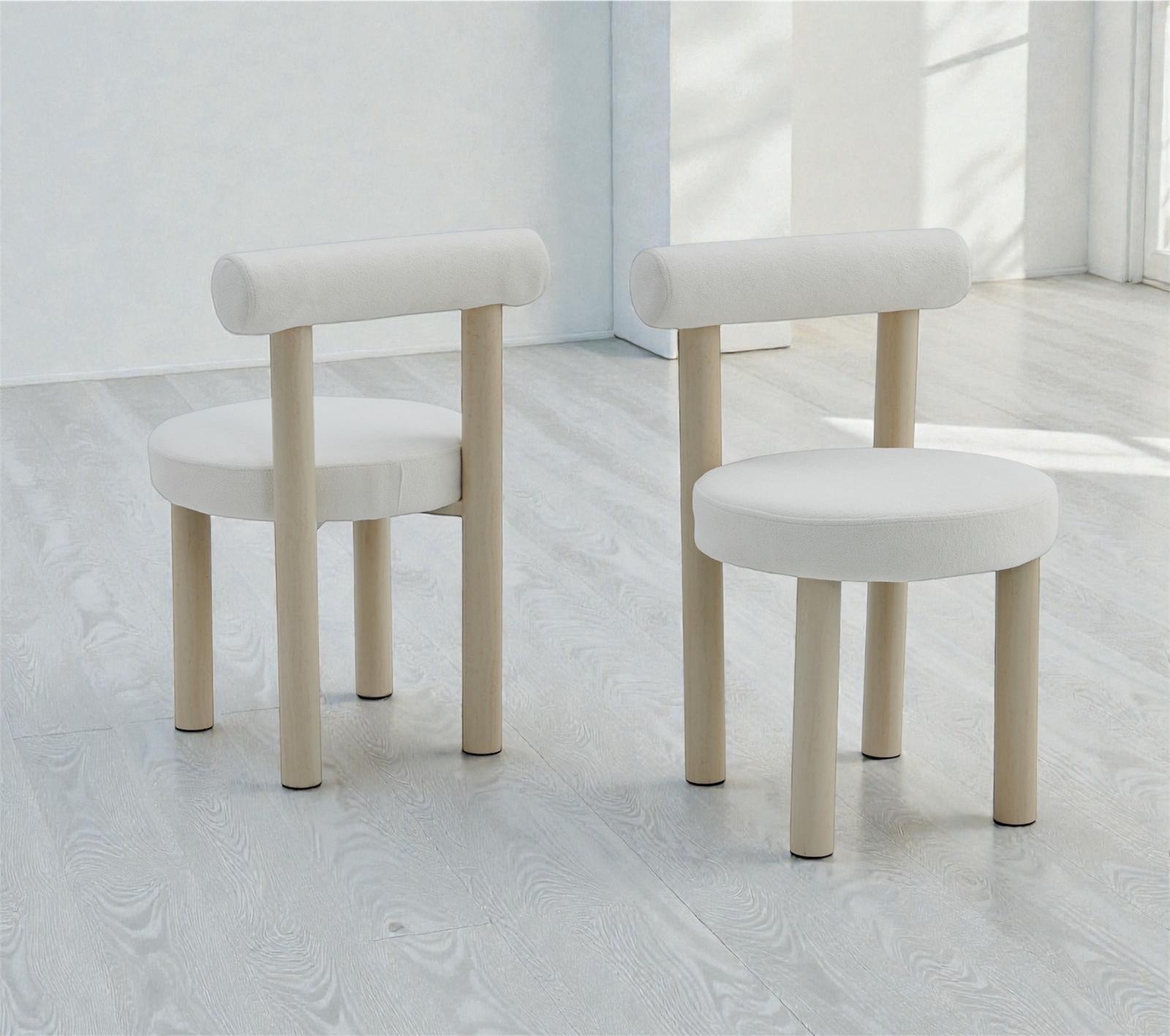 Chaise IRINA – Pied travertin, velours peau de pêche beige sku 83