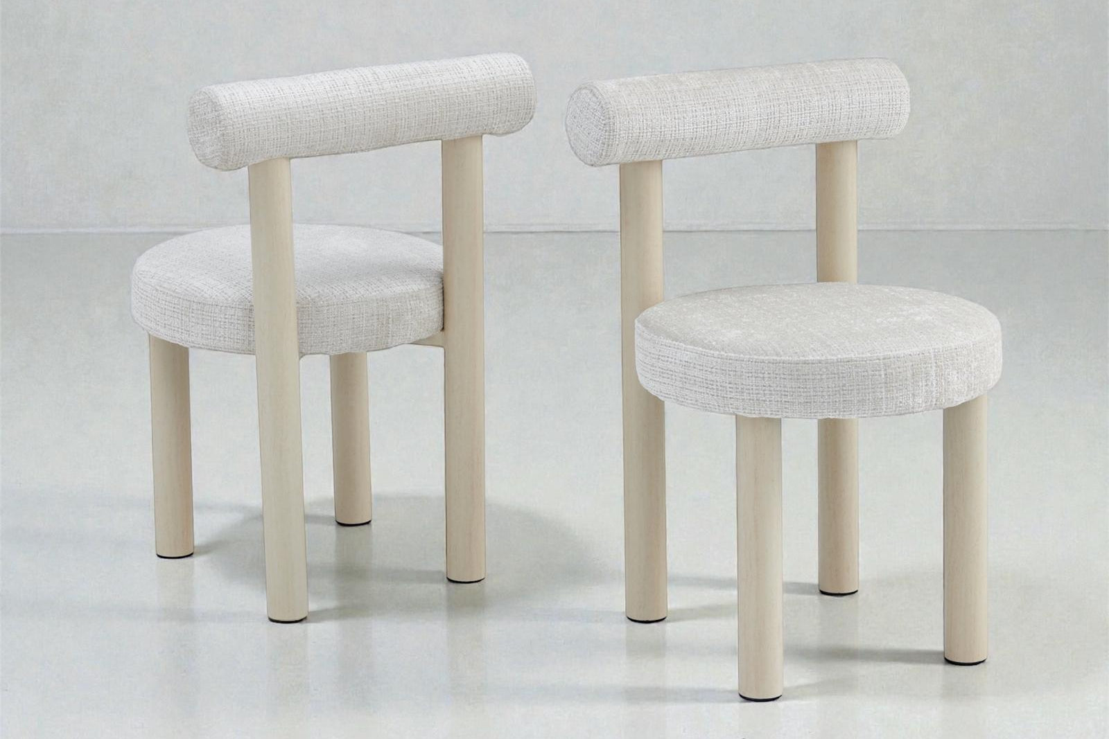 Chaise IRINA – Pied travertin, tissu Marbella sku 82