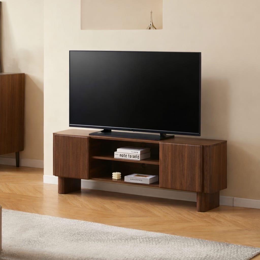 Meuble TV AMBRE – Finition noyer 150 cm REF 87.