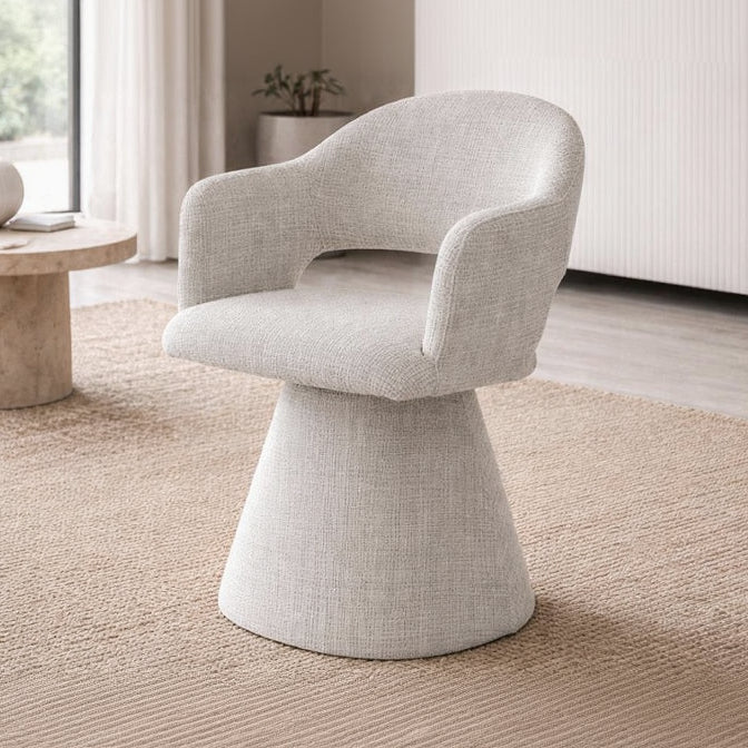 Chaise pivotante VALENTINA – Tissu Cremona Beige REF 90