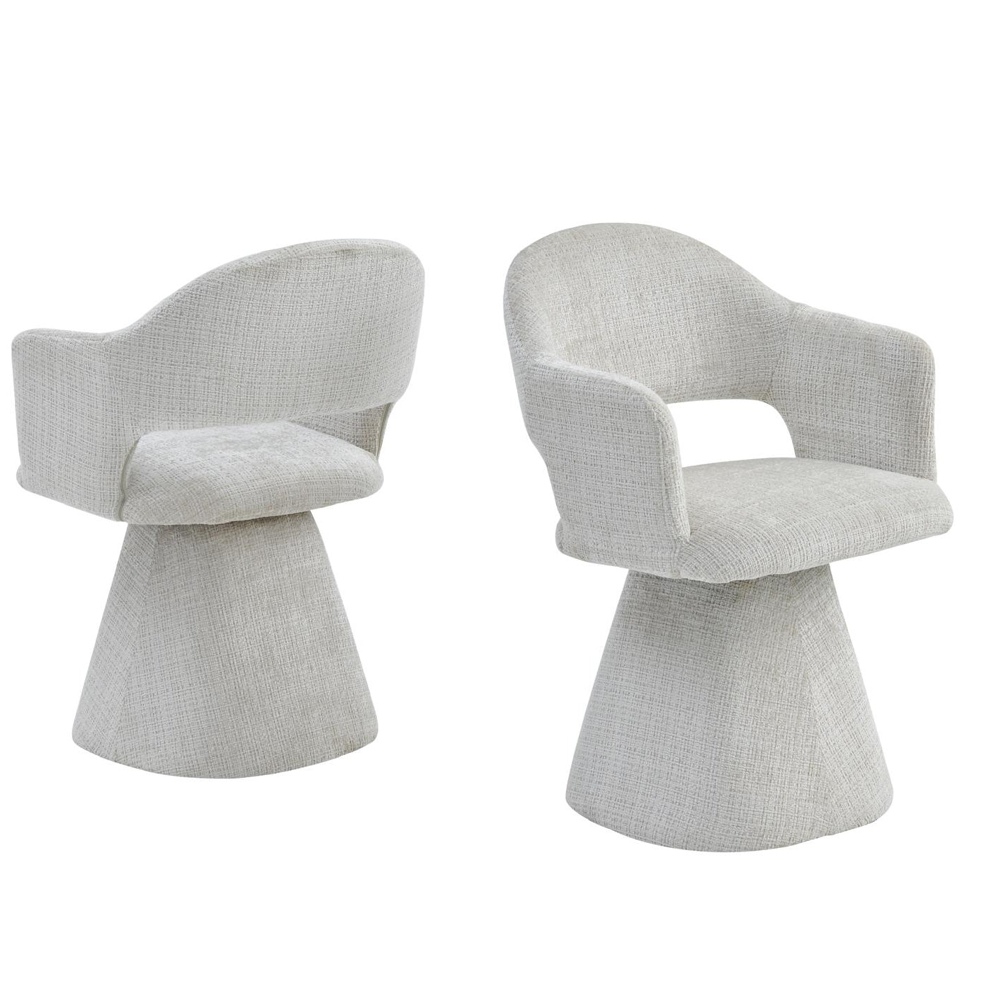 Chaise pivotante VALENTINA – Tissu Cremona Beige REF 90