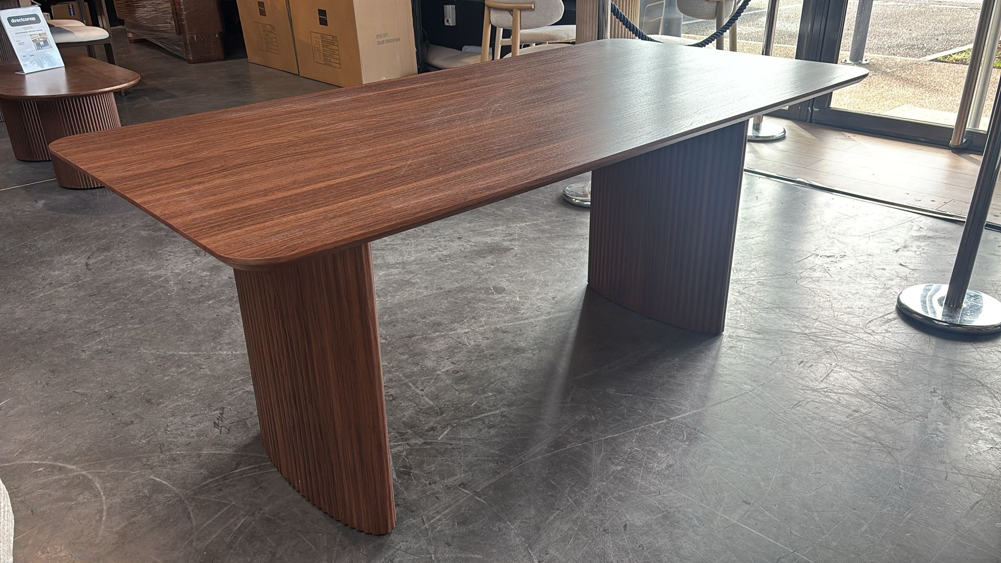 Table à manger Luna noyer rectangle 180 pied noyer - REF 1011
